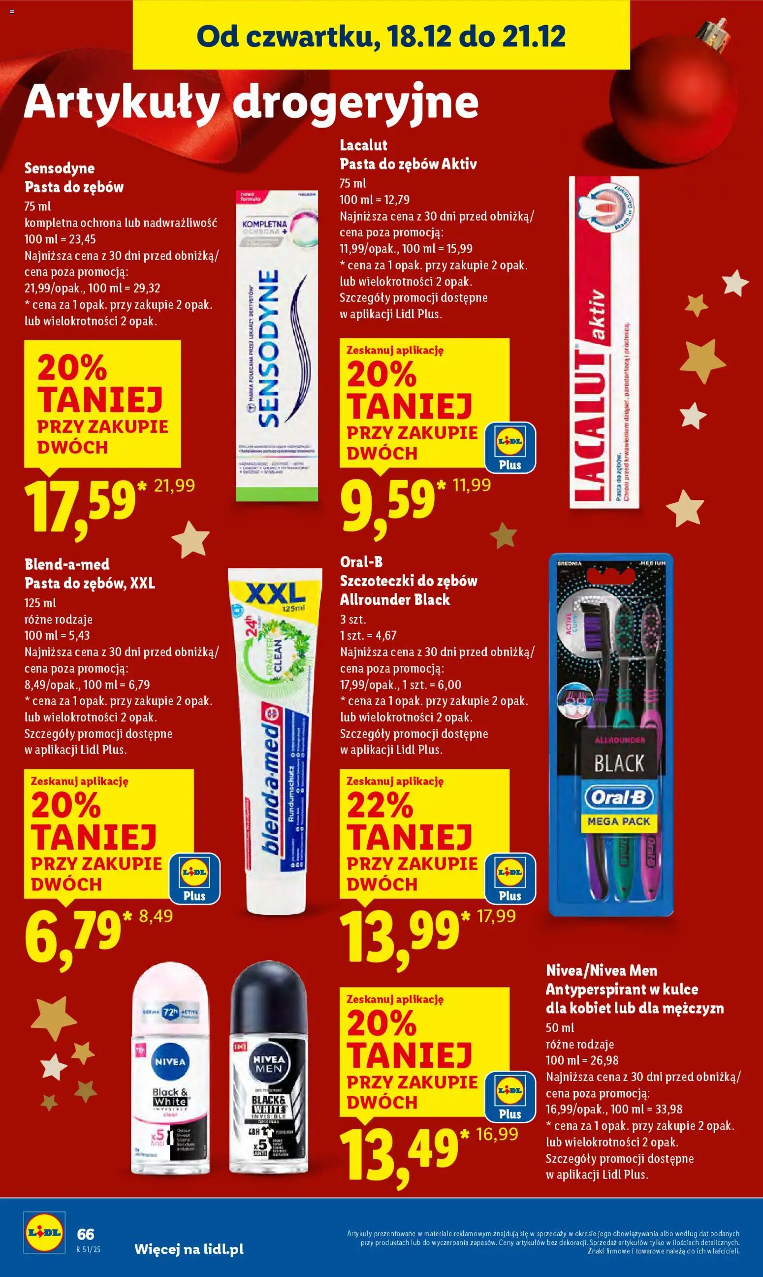 Lidl Gazetka od 18.12.2025 | Strona: 68 | Produkty: Antyperspirant, Lacalut, Pasta do zębów