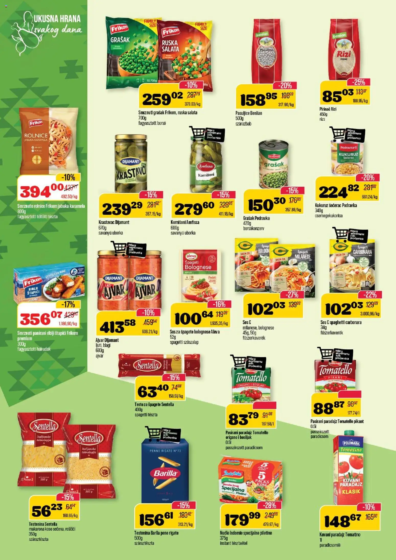 Senta Promet katalog - važi od 22.10.2025 | Strana: 8 | Proizvode: Testenina, Salata, Kornišoni, Podravka