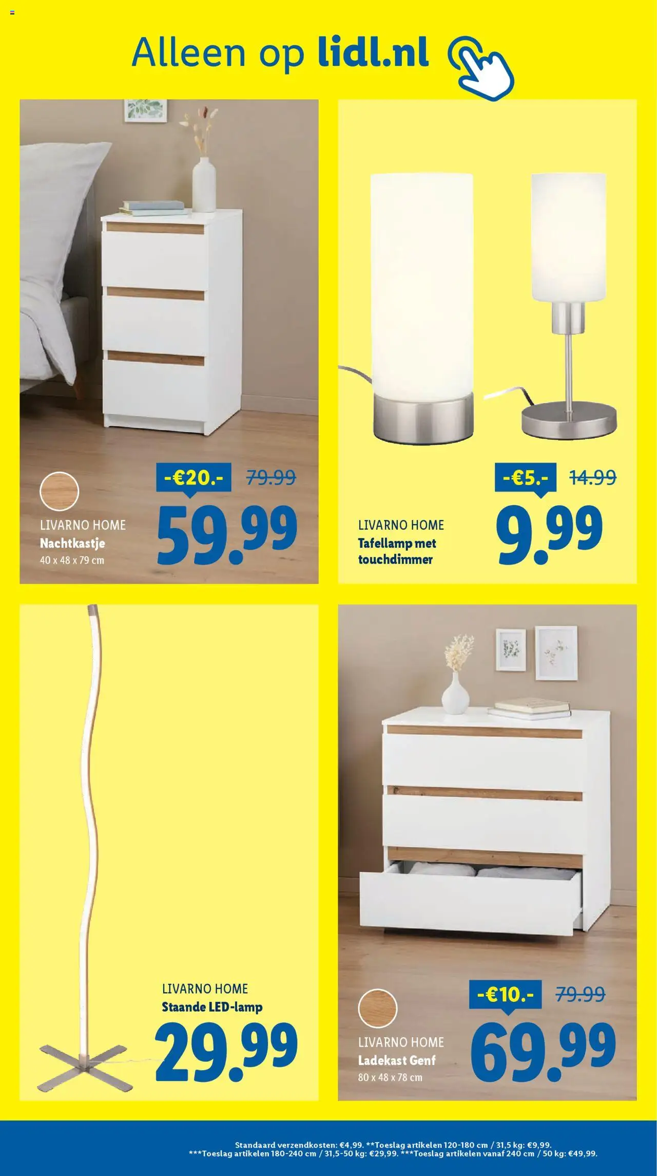 {H1} | Pagina: 13 | Producten: Ledlamp, Ladekast, Nachtkastje, Lamp