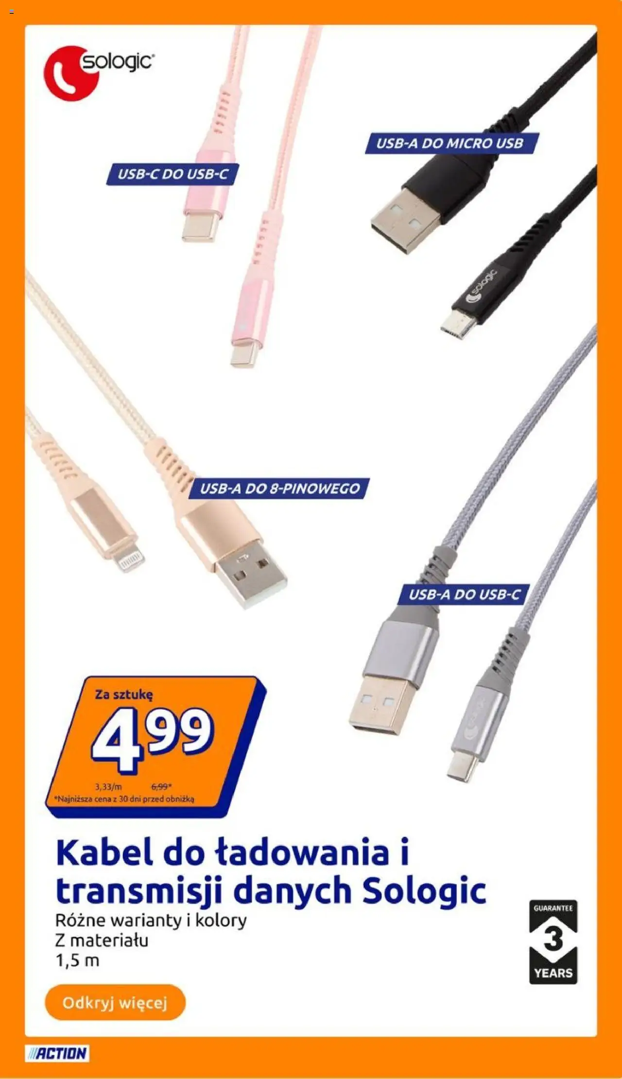 Action Gazetka od 06.08.2025 | Strona: 19 | Produkty: Kabel, USB