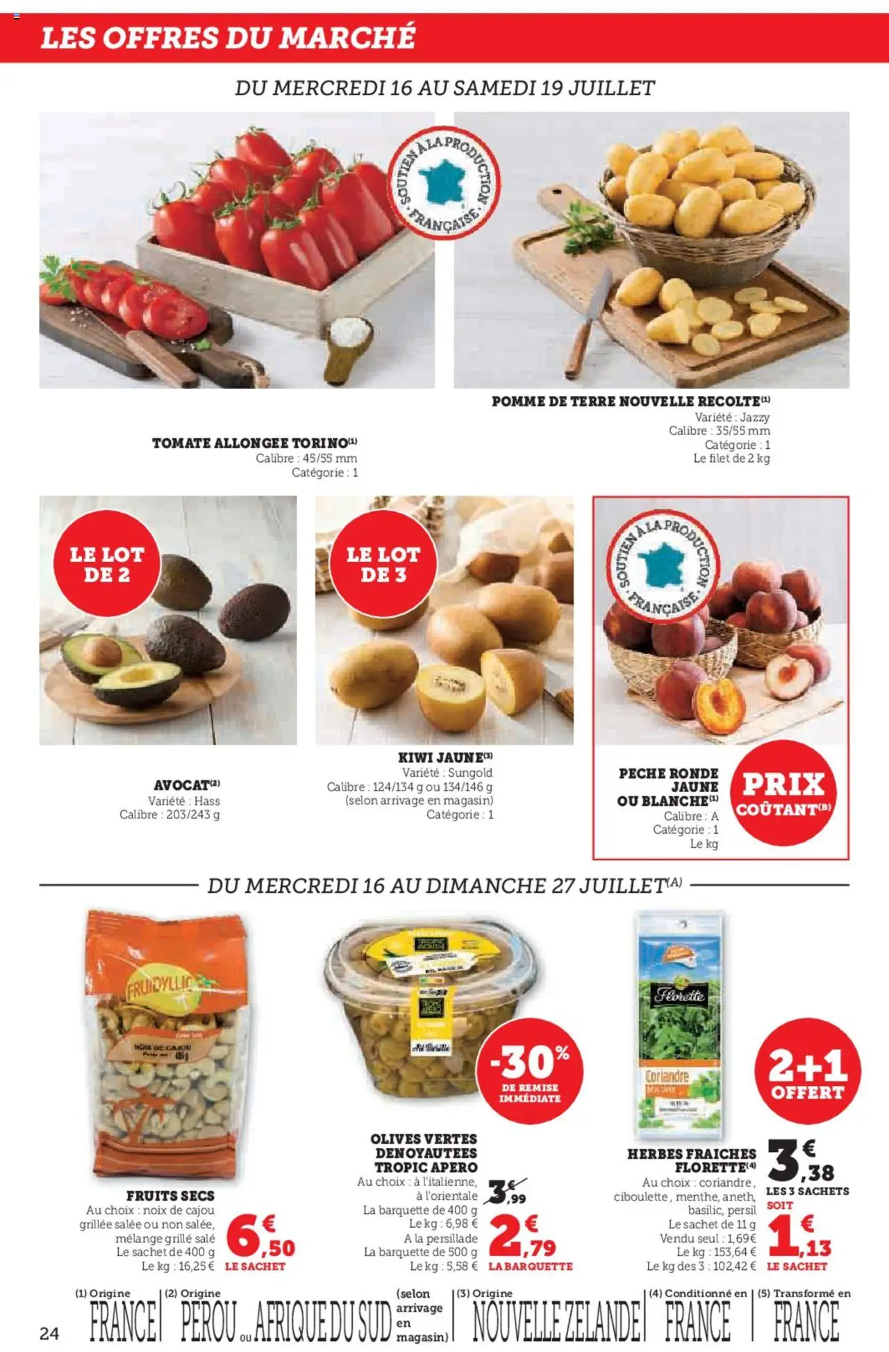  | Page: 24 | Produits: Olives, Pomme de terre, Noix, Fruits secs