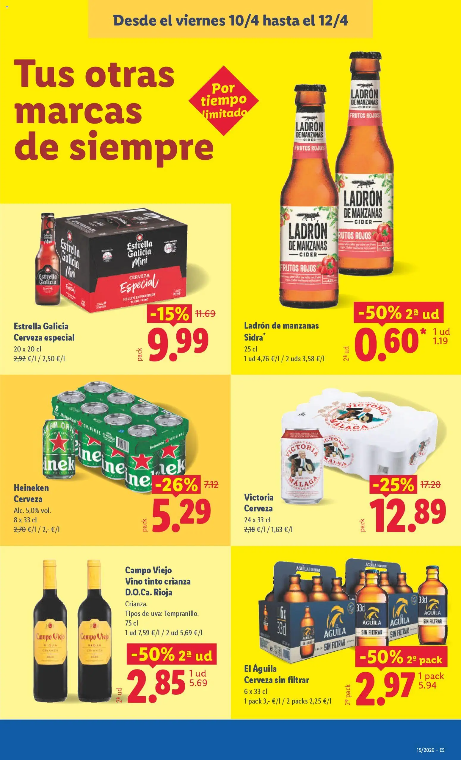 Lidl folleto │ válido desde el 06.04.2026 | Página: 53 | Productos: Vino, Cerveza, Manzanas, Σπανάκι