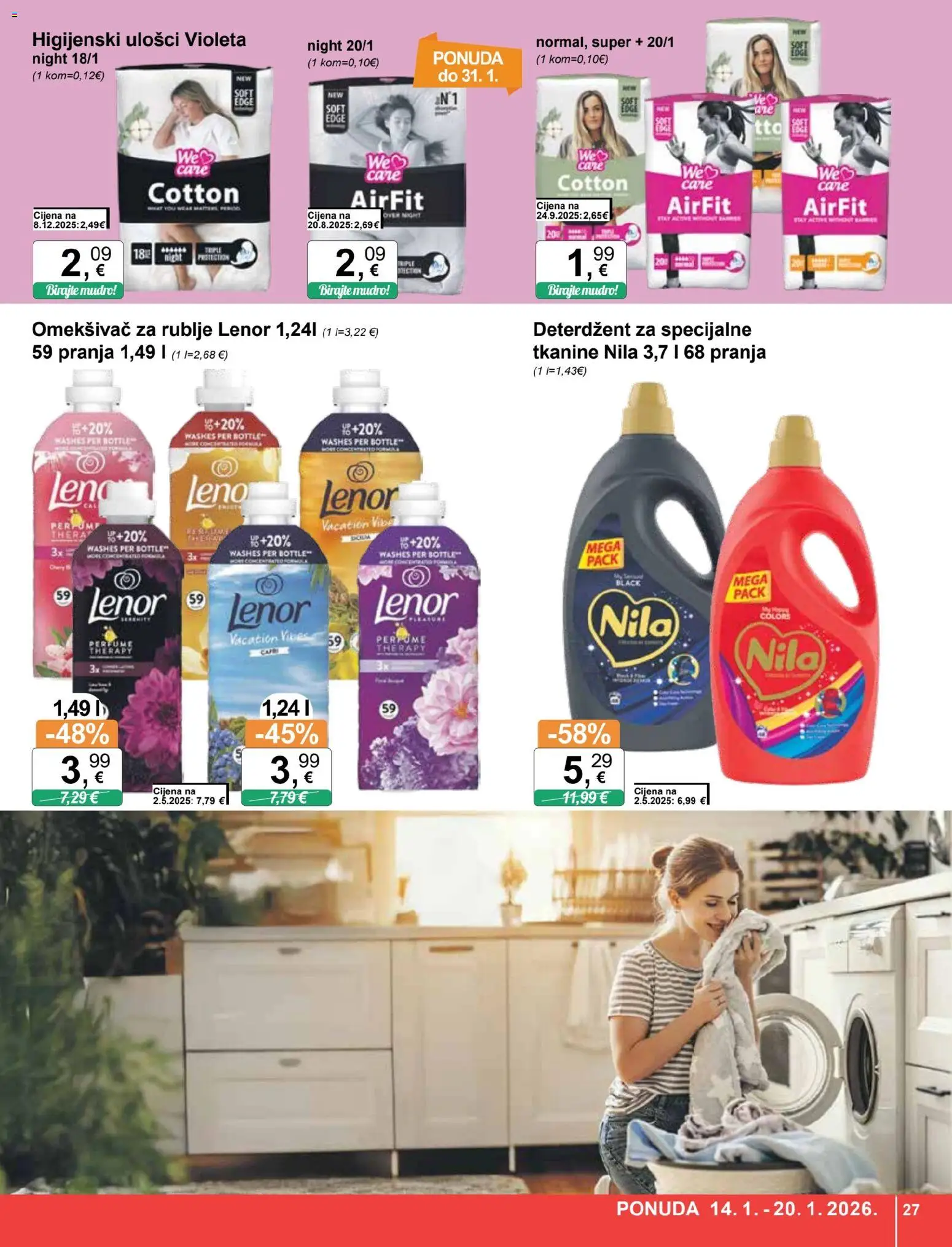 KTC katalog | vrijedi od 14.01.2026 | Stranica: 27 | Proizvodi: Omekšivač, Nila, Violeta, Lenor