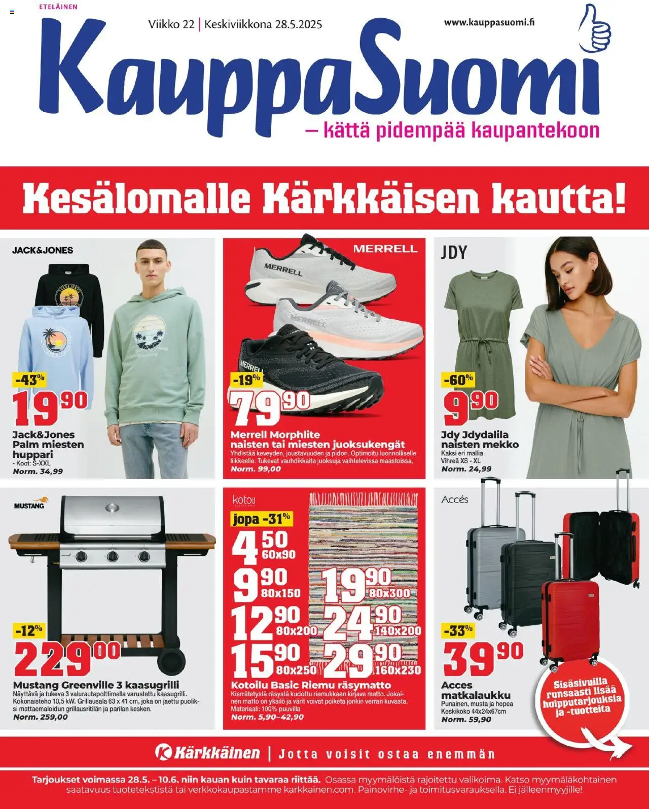 | Sivu: 1 | Tuotteet: Matto, Huppari, Matkalaukku, Mekko