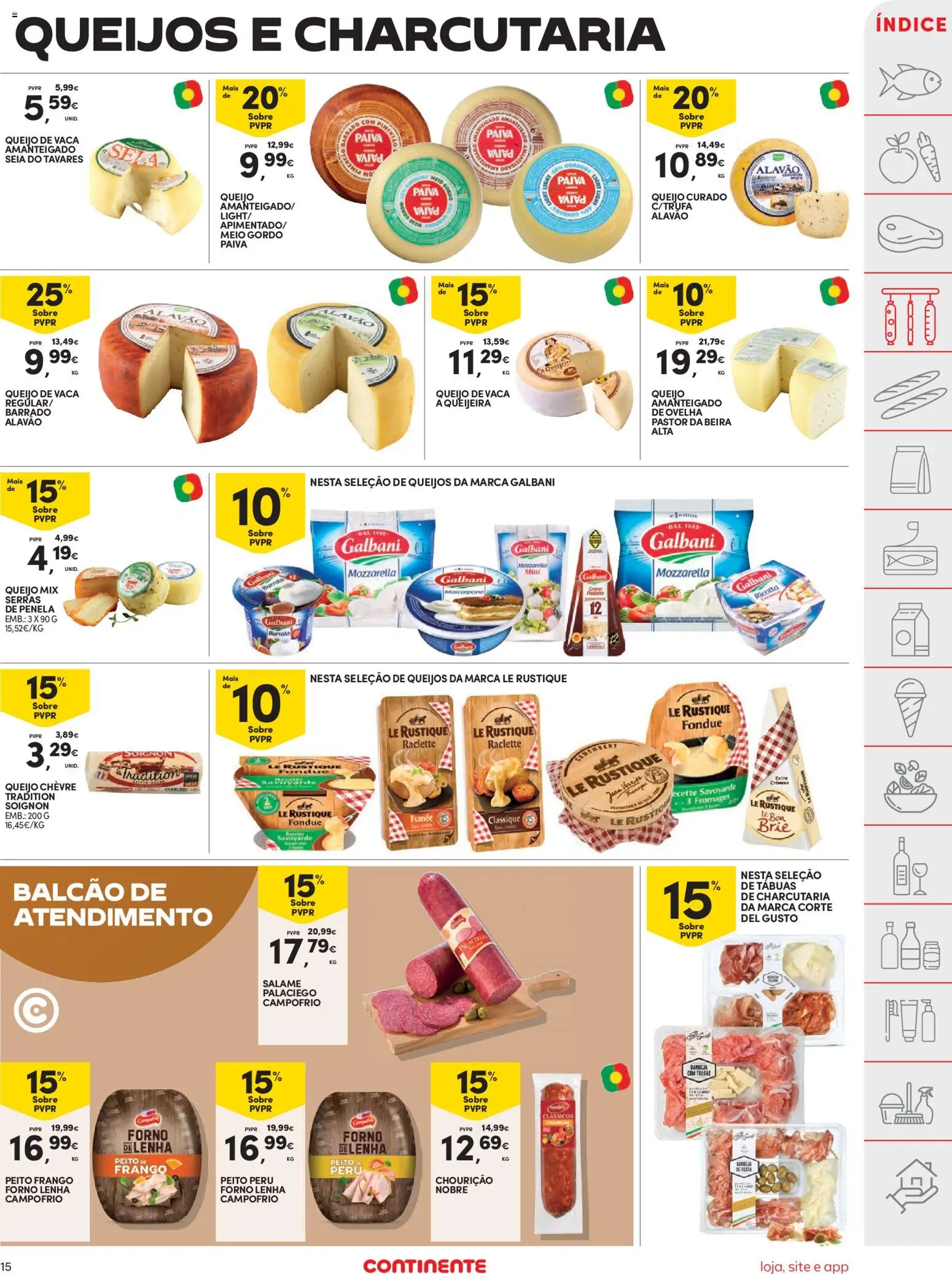 Continente folheto │ válido de 25.11.2025 | Página: 15 | Produtos: Frango, Peru, Salame, Mascarpone