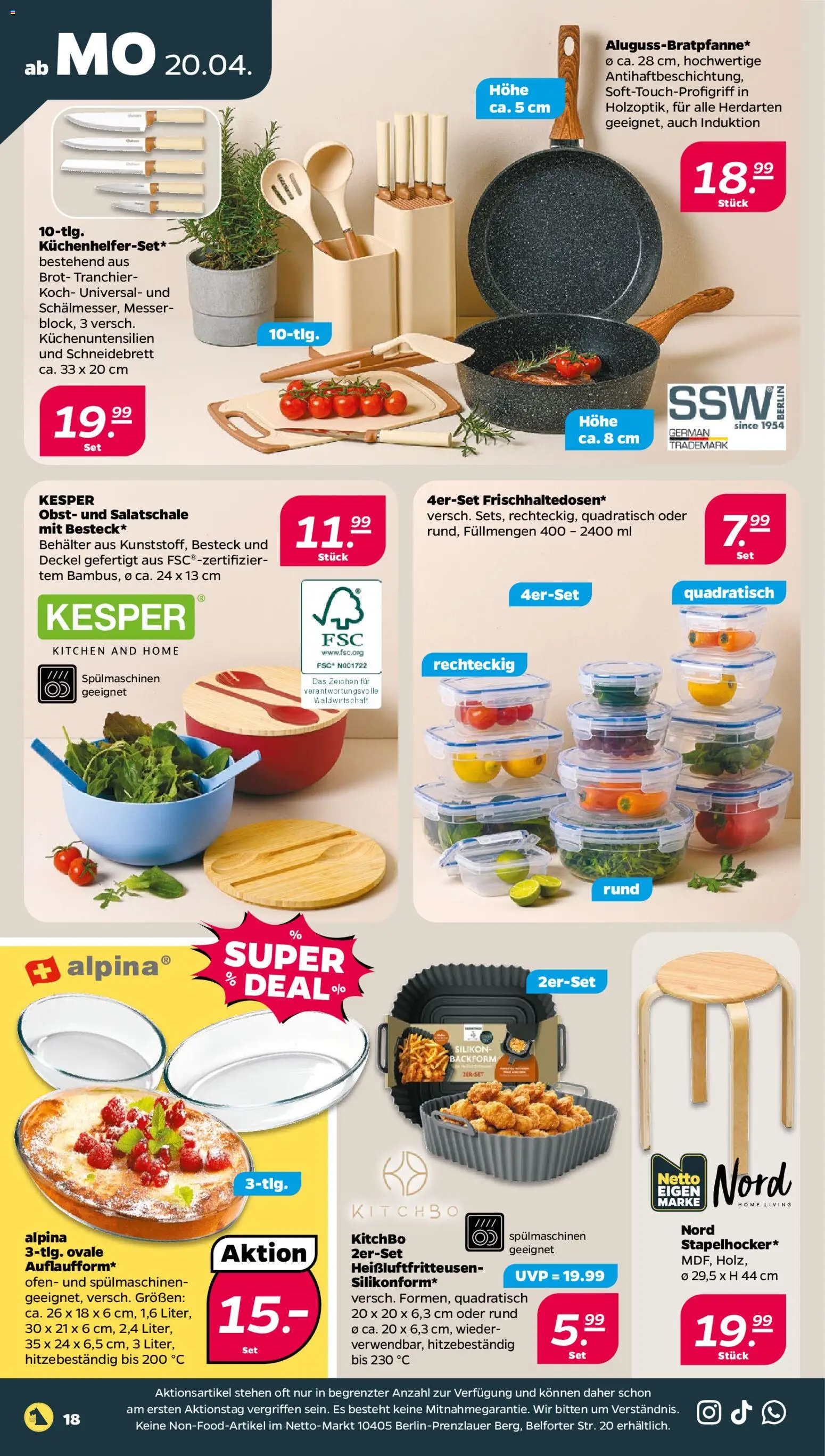 Netto Prospekt 	 – gültig ab 20.04.2026 | Seite: 22 | Produkte: Ofen, Obst, Brot