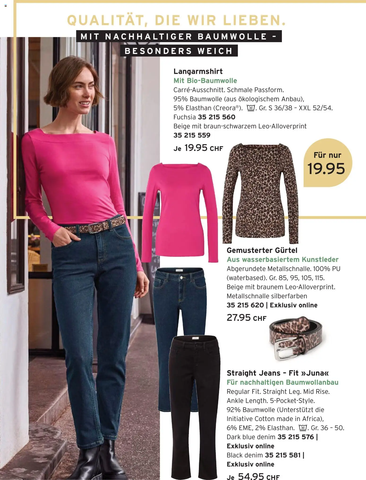 Tchibo Aktionen – gültig ab 27.01.2026 | Seite: 7 | Produkte: Gürtel, Jeans, Langarmshirt