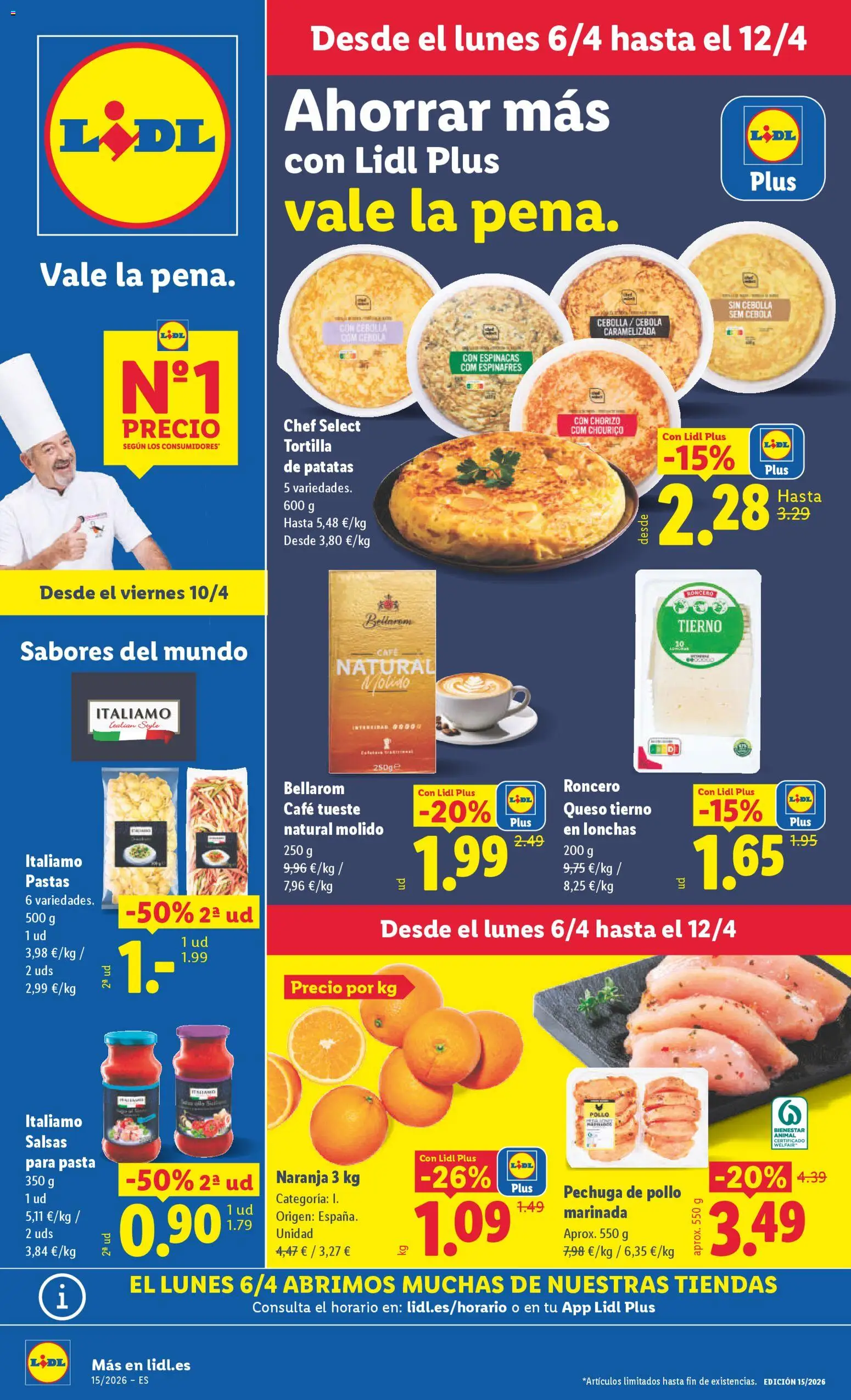 Lidl folleto │ válido desde el 06.04.2026 | Página: 1 | Productos: Café, Πορσελάνη, Pasta, Παγωμένο τσάι