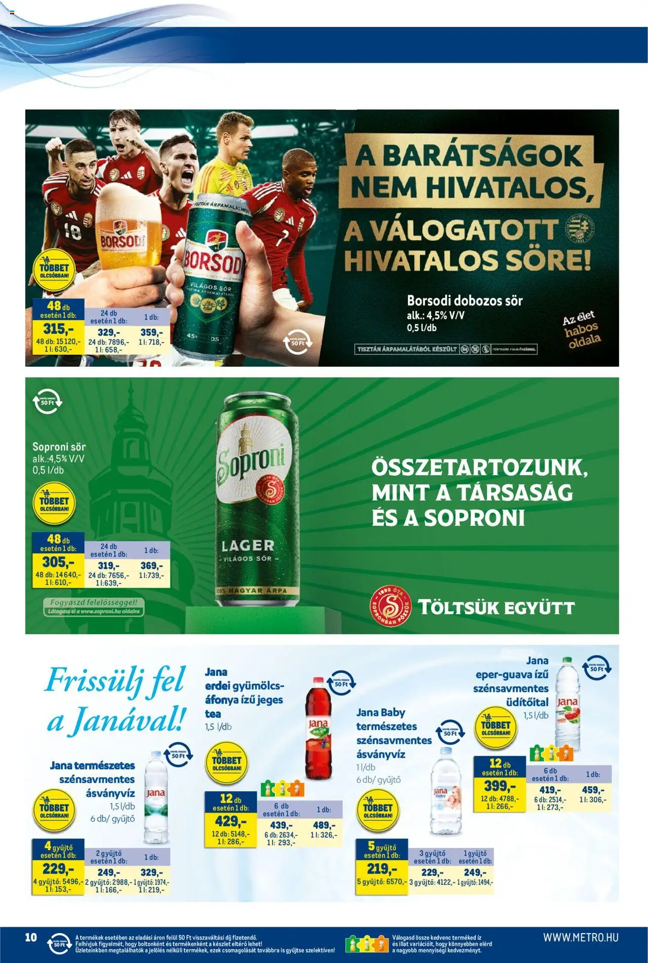 Metro akciós ujság - amely érvényes a következő dátumtól: 15.09.2025 | Oldal: 10 | Termékek: Áfonya, Gyümölcs, Dobozos sör, Sör