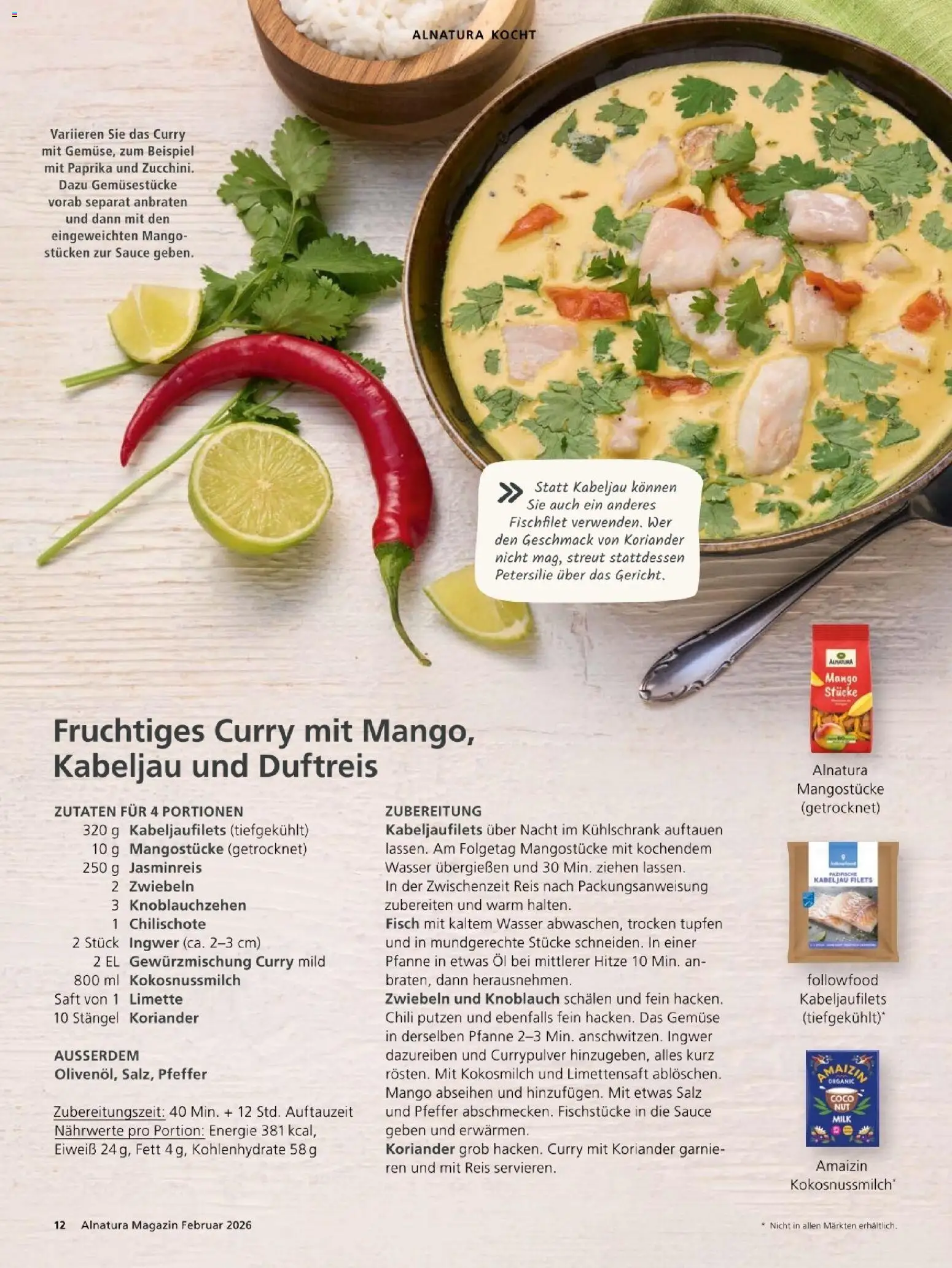 Alnatura Prospekt – gültig ab 01.02.2026 | Seite: 12 | Produkte: Öl, Kühlschrank, Pfeffer, Saft