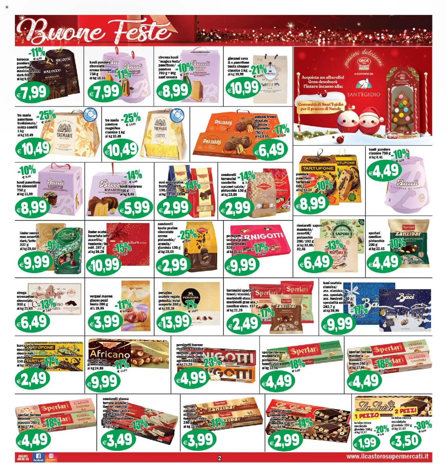 Volantino Il Castoro del 16.12.2025 | Pagina: 2 | Prodotti: Crema, Agrumi, Pandoro, Panettone