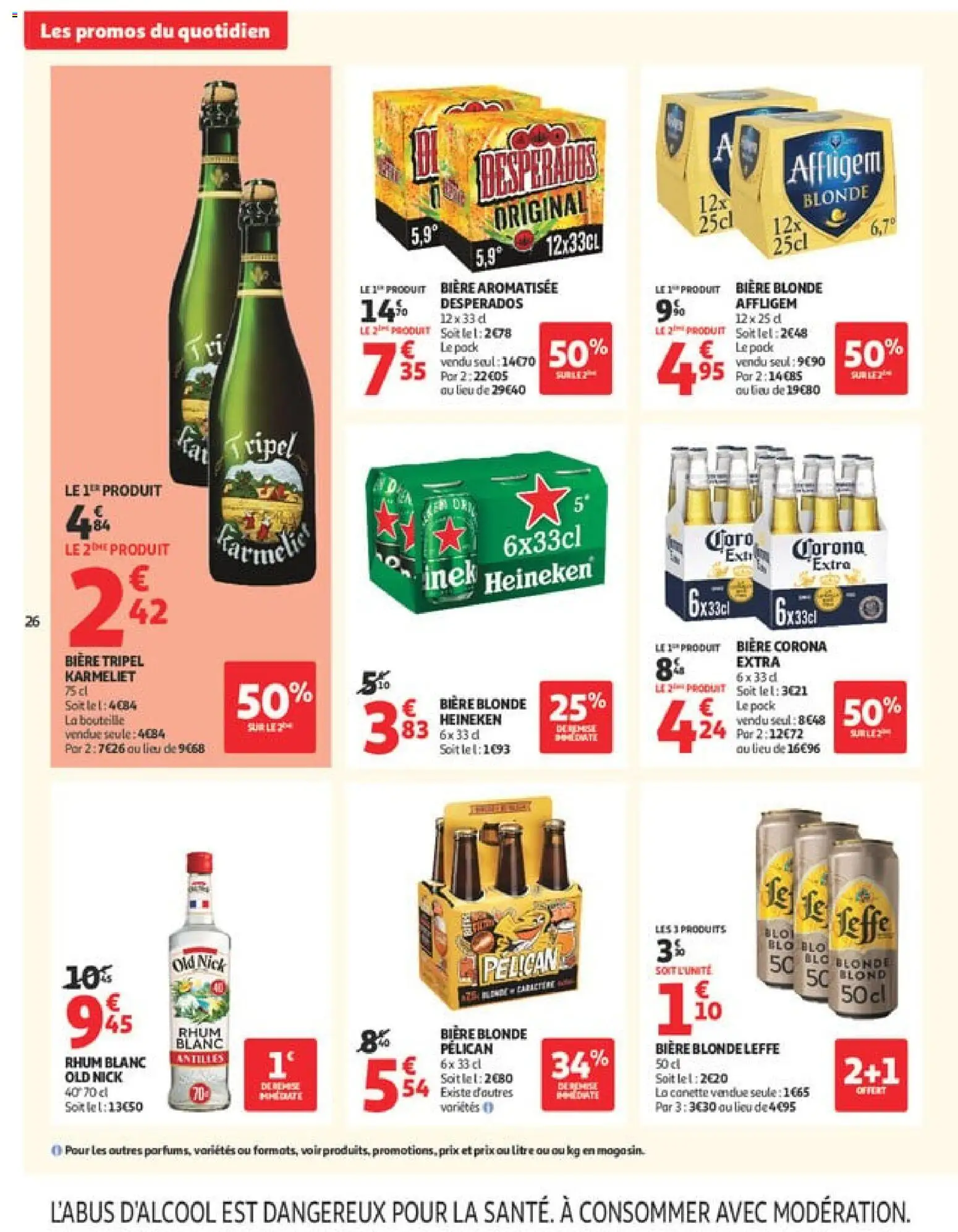 {H1} | Page: 26 | Produits: Bière blonde, Rhum, Bière, Heineken