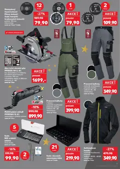 Náhled letáku Aku ruční okružní pila PPHKSA 40-Li A1, bez akumulátoru a nabíječky pro běžné pilové kotouče o průměru 190 mm, volnoběžné otáčky: 6 000/min, úhel řezu: 0-48°, cena za 1 kus od 03.12.2025 | Strana: 7 | Produkty: Okružní pila, Bunda, Kalhoty, Barvy