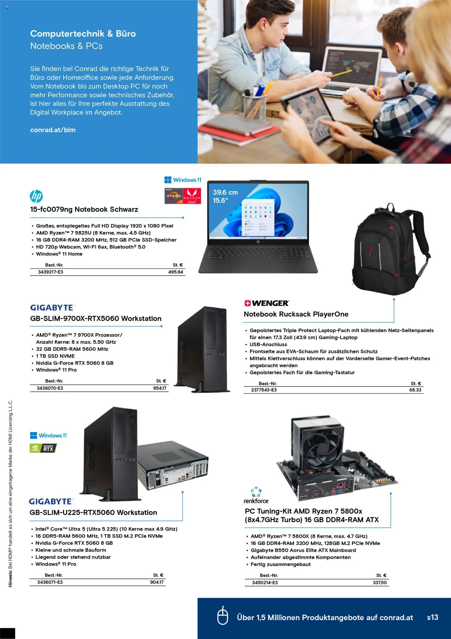 Conrad Technik News gültig ab 23.10.2025 | Seite: 13 | Produkte: Rucksack, PC