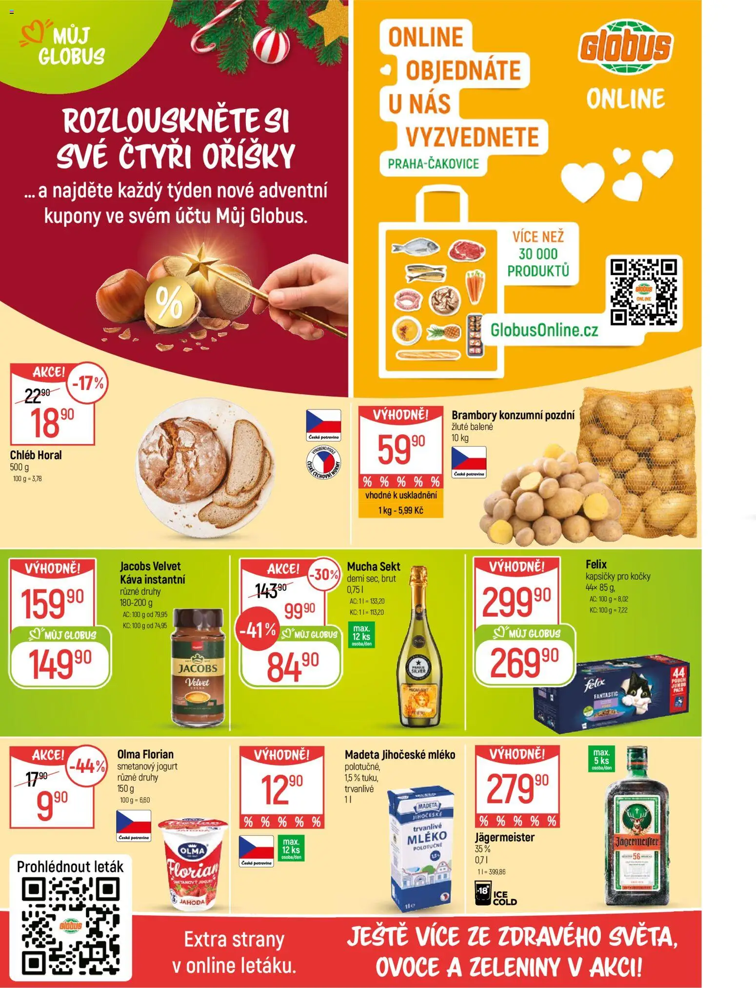 Globus leták - Praha Čakovice od 03.12.2025 | Strana: 2 | Produkty: Globus, Jogurt, Mucha sekt, Jacobs velvet