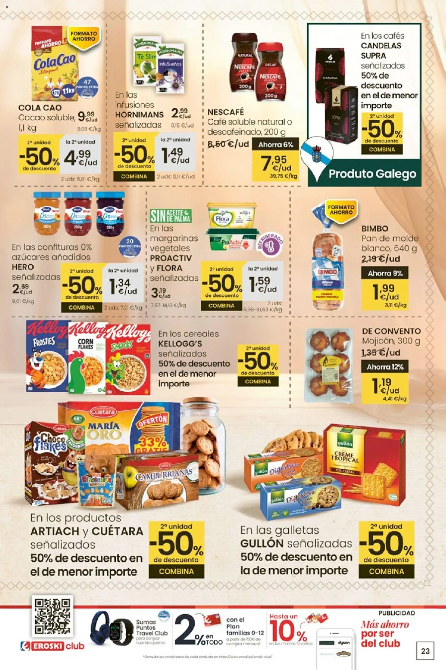 Eroski - Entroido do aforro │ válido desde el 29.01.2026 | Página: 23 | Productos: Pan, Té, Pan de molde, Φρυγανιές σικάλεως
