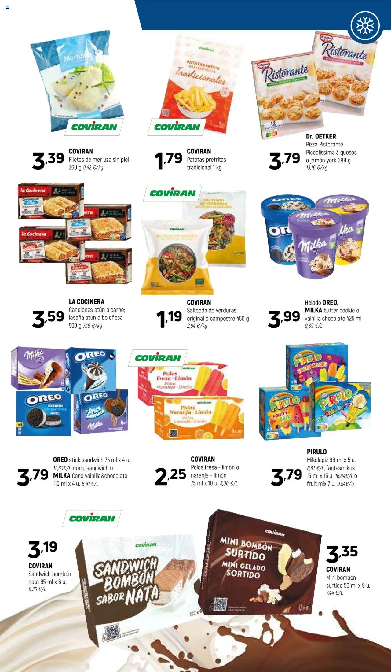 Coviran ofertas │ válido desde el 03.06.2025 | Página: 7 | Productos: Pizza, Filetes de merluza, Helado, Canelones