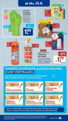 Aldi Süd Prospekt 	 - gültig ab dem 25.08.2025 | Seite: 5 | Produkte: Mango, Handschuhe, Ente