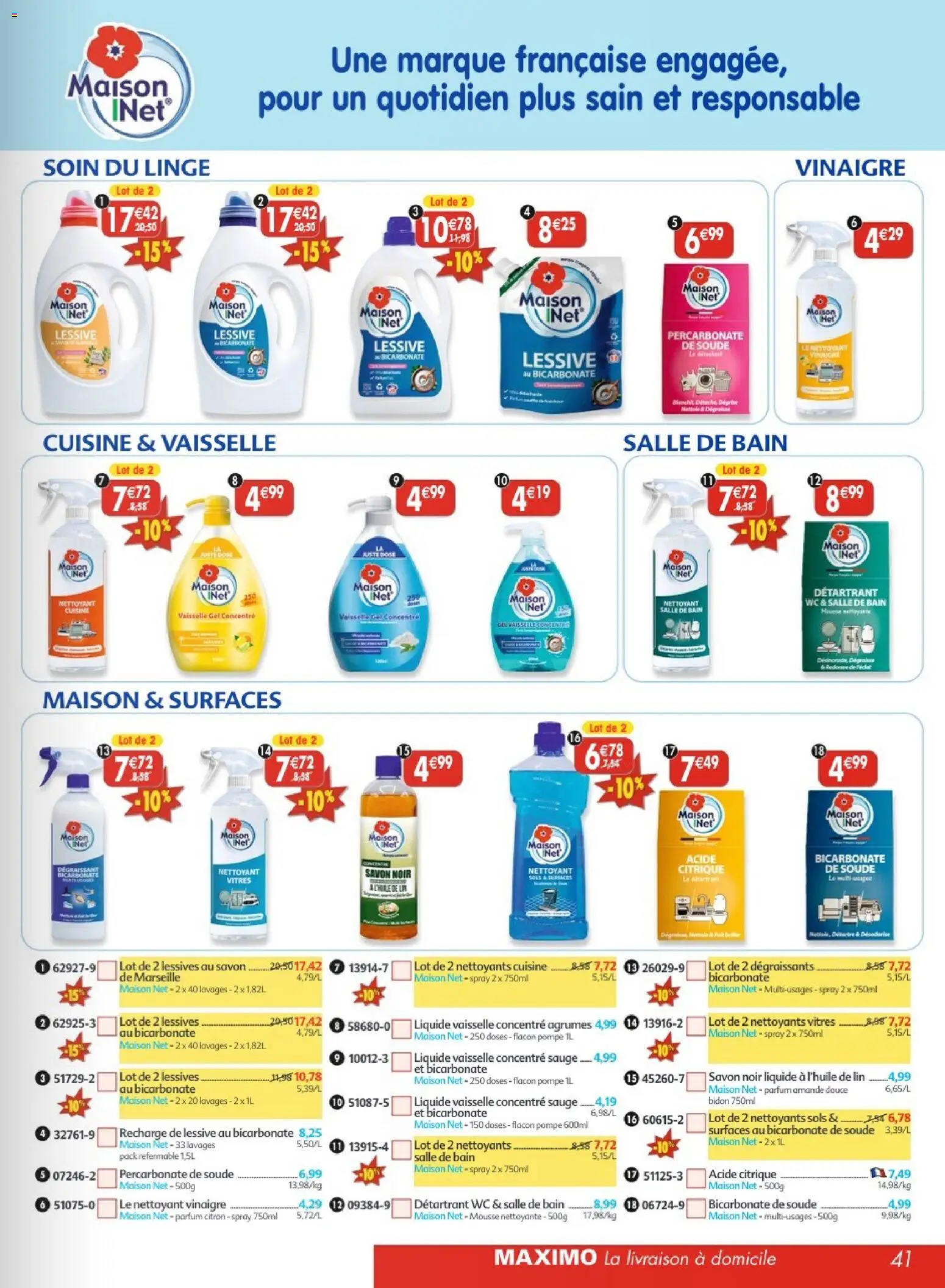 {H1} | Page: 41 | Produits: Acide citrique, Citron, Percarbonate de soude, Savon