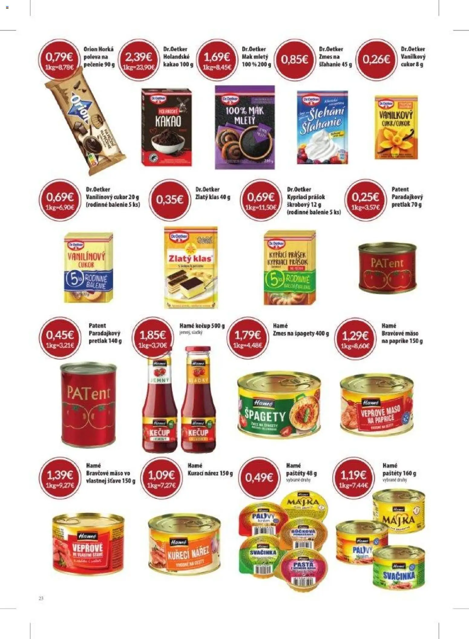 Nové KARMEN CBA akcie – leták je platný od 05.03.2026 | Strana: 23 | Produkty: Zlatý klas, Cukor, Krém, Mak