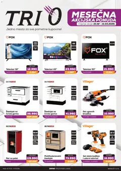 Tri O katalog - pregled Tri O kataloga - važi od 15.02.2026