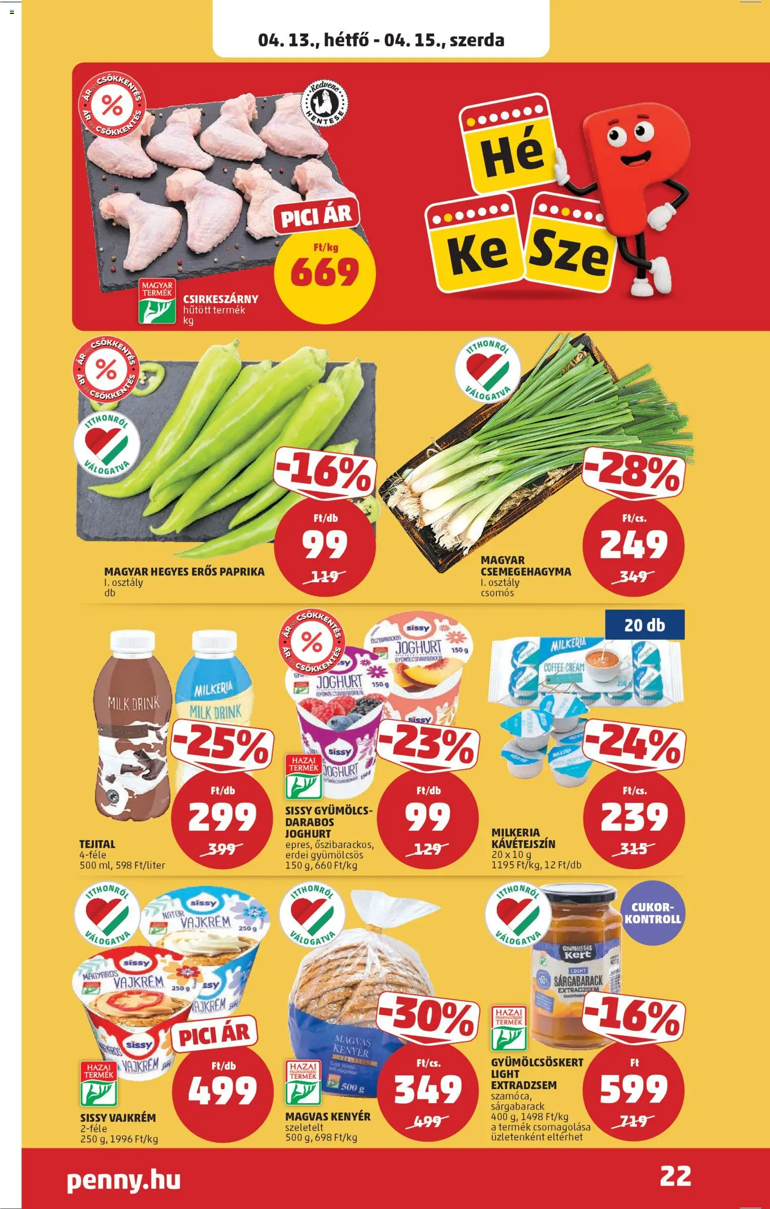 PENNY akciós ujság - amely érvényes a következő dátumtól: 09.04.2026 | Oldal: 26 | Termékek: Gyümölcs, Sárgabarack, Kenyér, Cukor