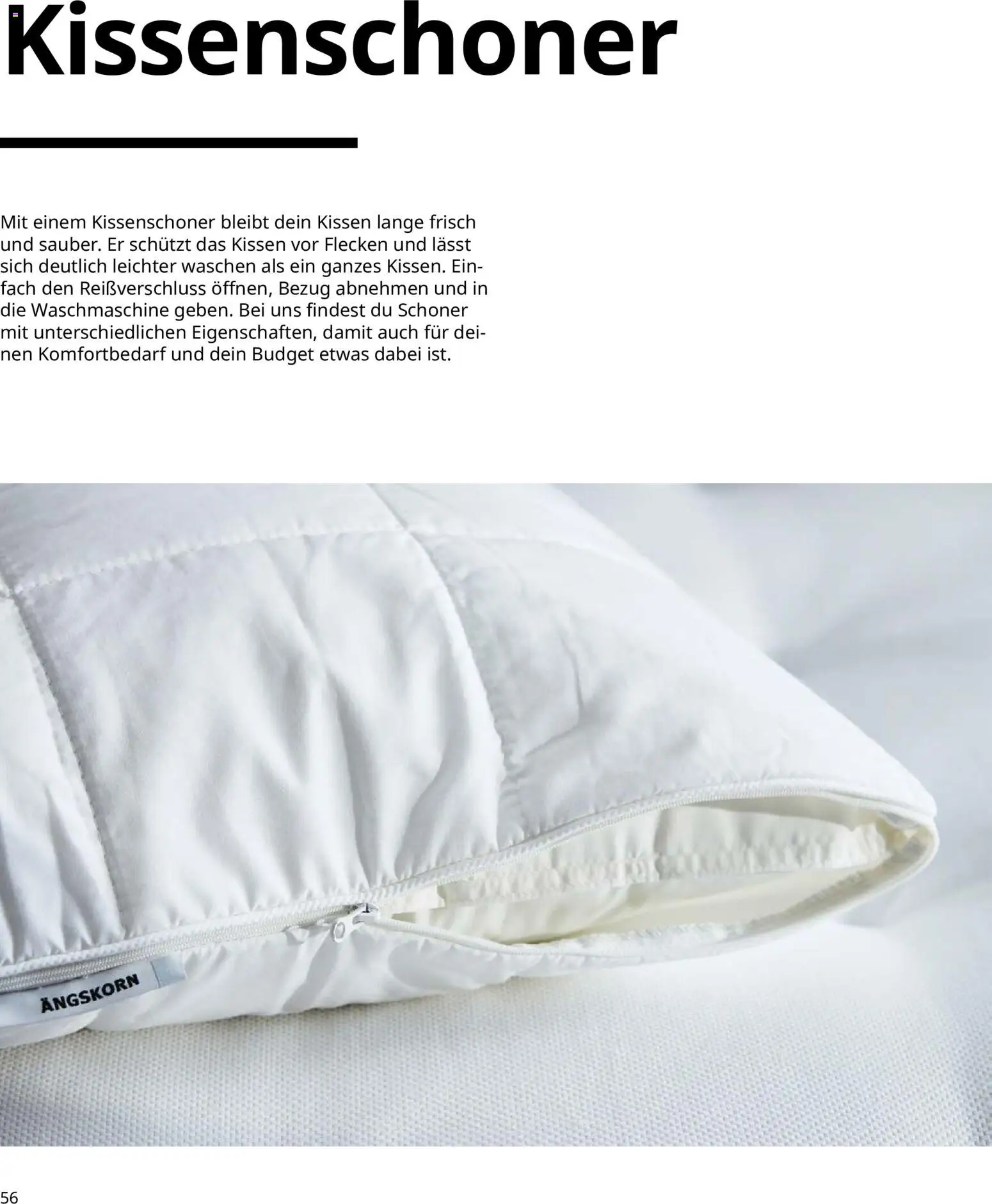 Ikea Prospekt  Schlafkomfort	 – gültig ab 30.09.2025 | Seite: 56 | Produkte: Kissen, Waschmaschine