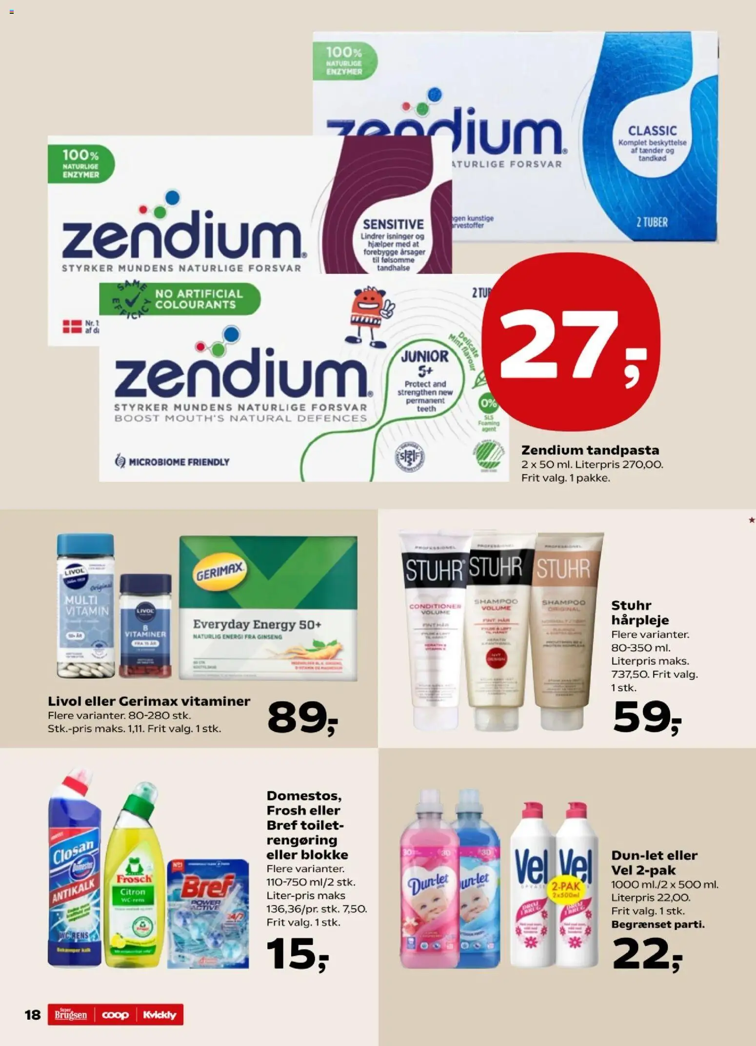 Kvickly tilbudsavis – gyldig fra 17.04.2026 | Side: 19 | Produkter: Shampoo, Tandpasta, Toilet