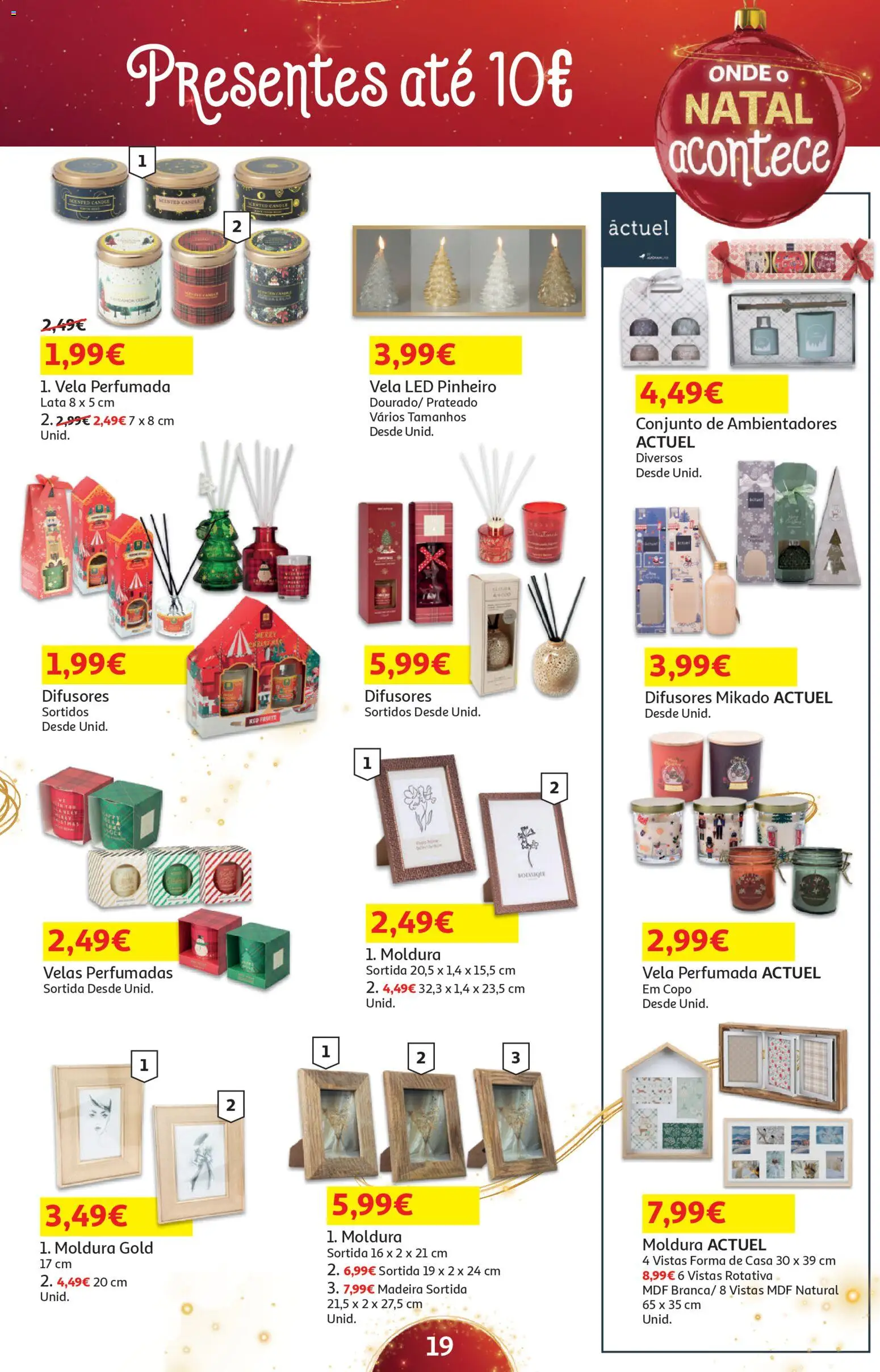 Auchan - Presentes │ válido de 05.12.2025 | Página: 19 | Produtos: Moldura, Velas