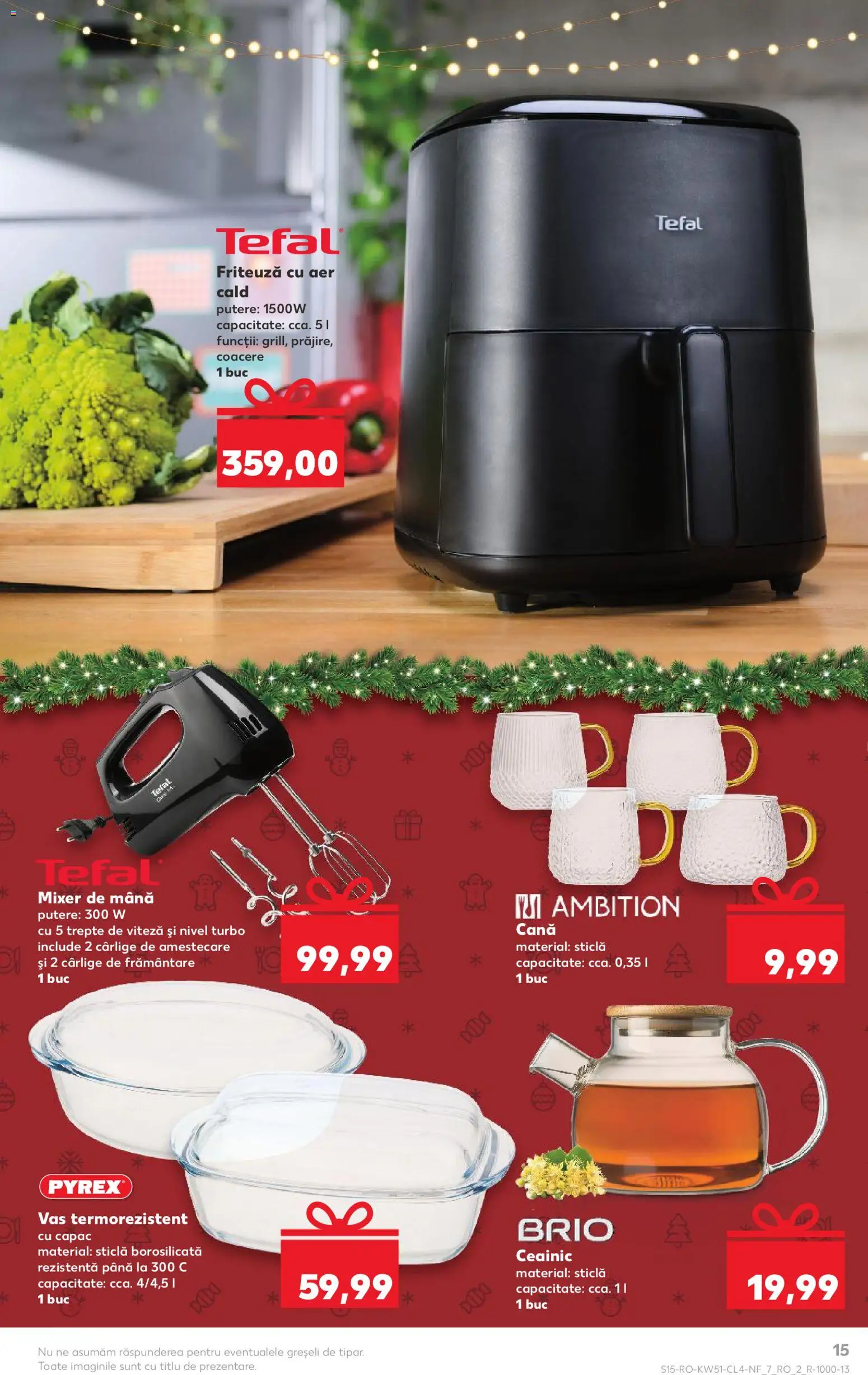 Noul catalog Kaufland – valabil de la 17.12.2025 | Pagină: 15 | Produse: Ginseng, Ceainic, Mixer, Friteuză
