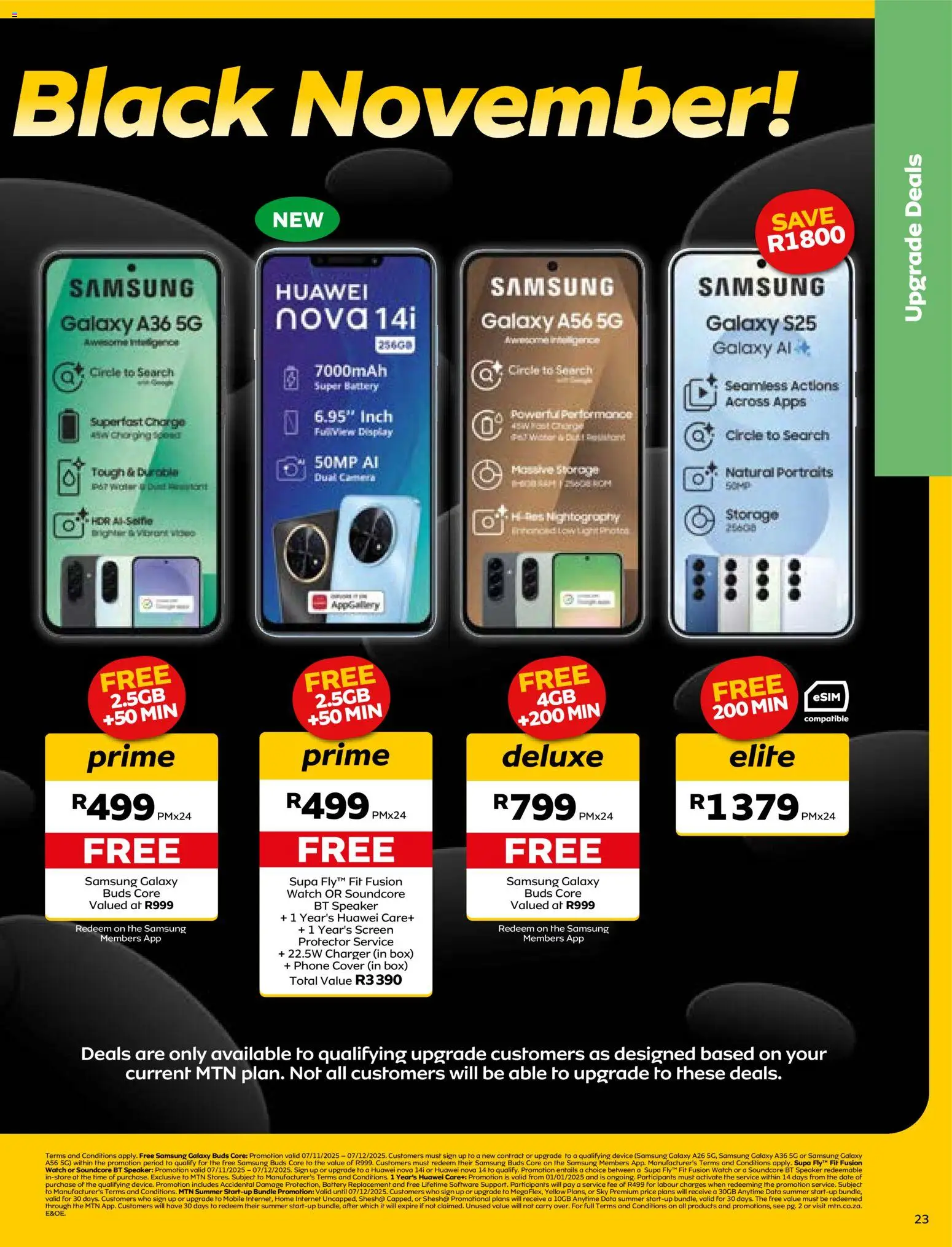 New MTN catalogue – valid from 07.11.2025 | Page: 23 | Products: Cover, Phone, Box, Charger
