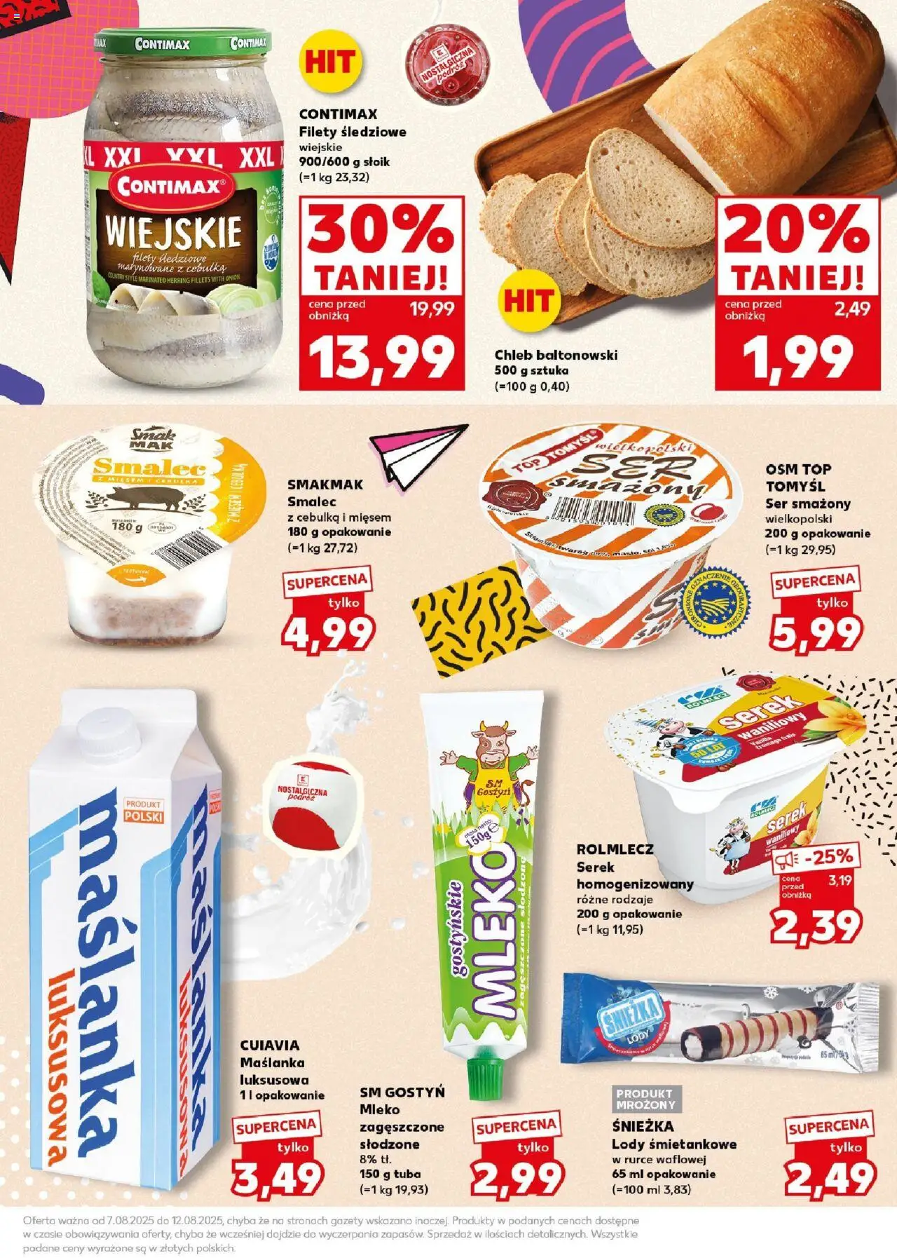 Kaufland gazetka - Super Sobota od 09.08.2025 | Strona: 11 | Produkty: Top, Serek, Mleko, Ser
