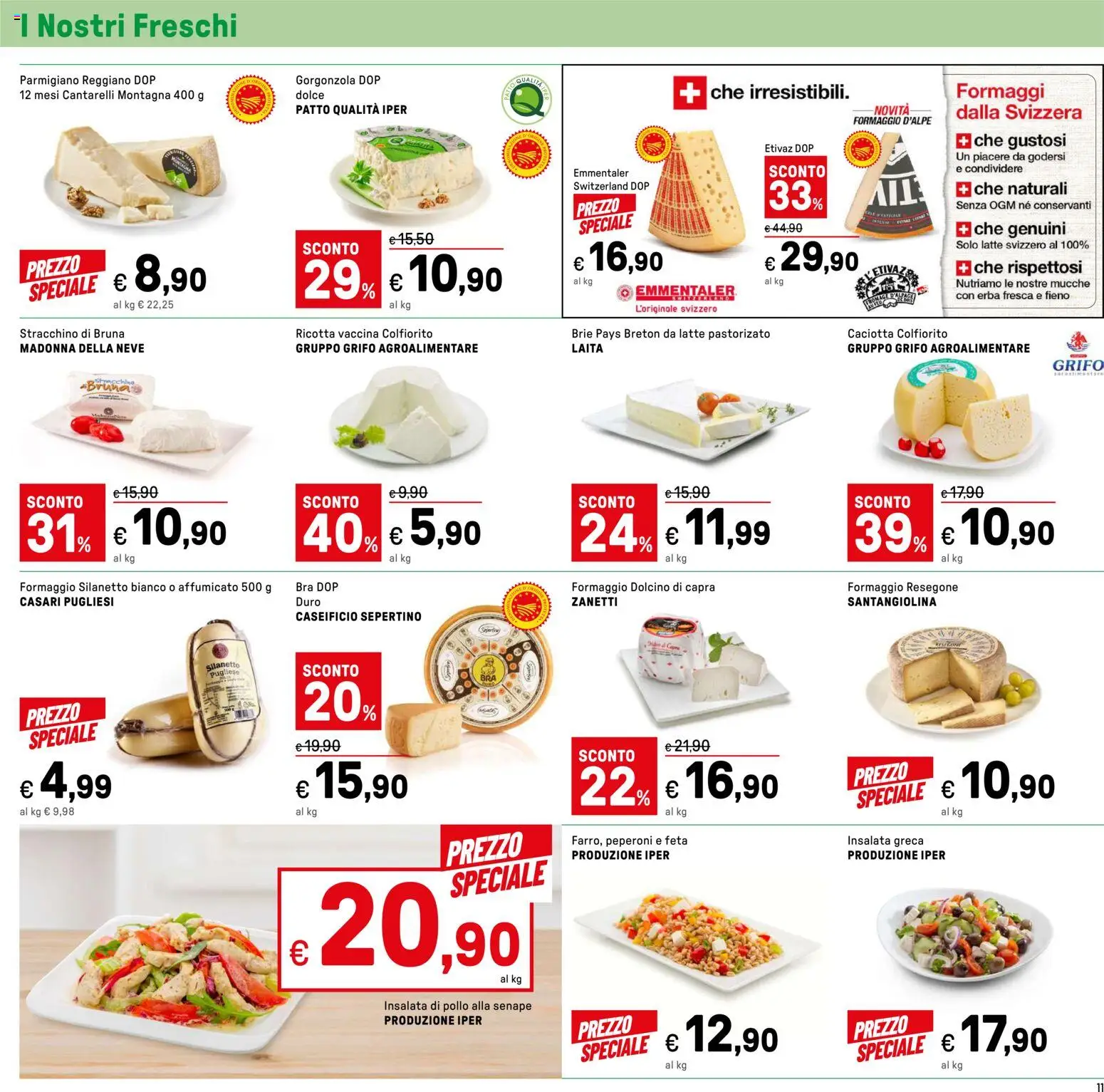 Volantino Iper del 07.04.2026 | Pagina: 11 | Prodotti: Peperoni, Ricotta, Parmigiano reggiano, Parmigiano