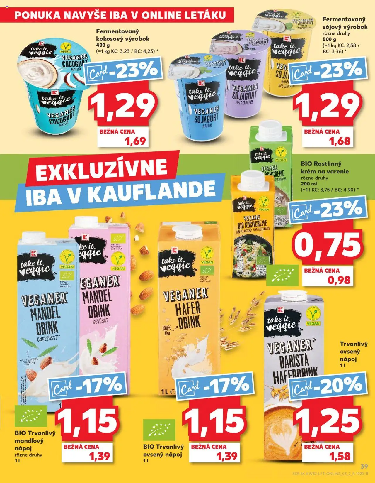 Nové Kaufland akcie – leták je platný od 11.09.2025 | Strana: 39 | Produkty: Barista, Krém