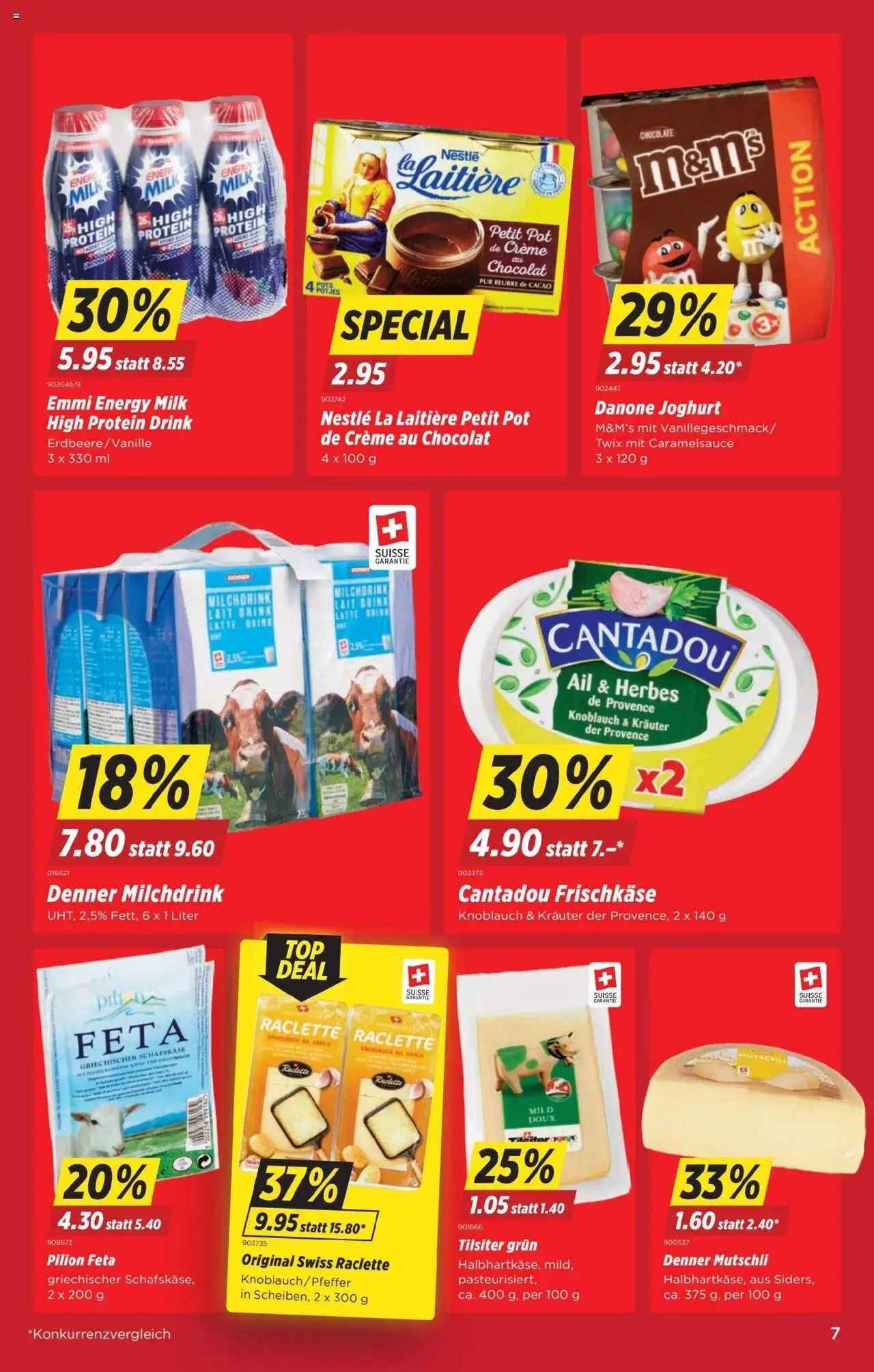 Denner Aktionen – gültig ab 21.10.2025 | Seite: 7 | Produkte: Feta, Twix, Knoblauch, Creme