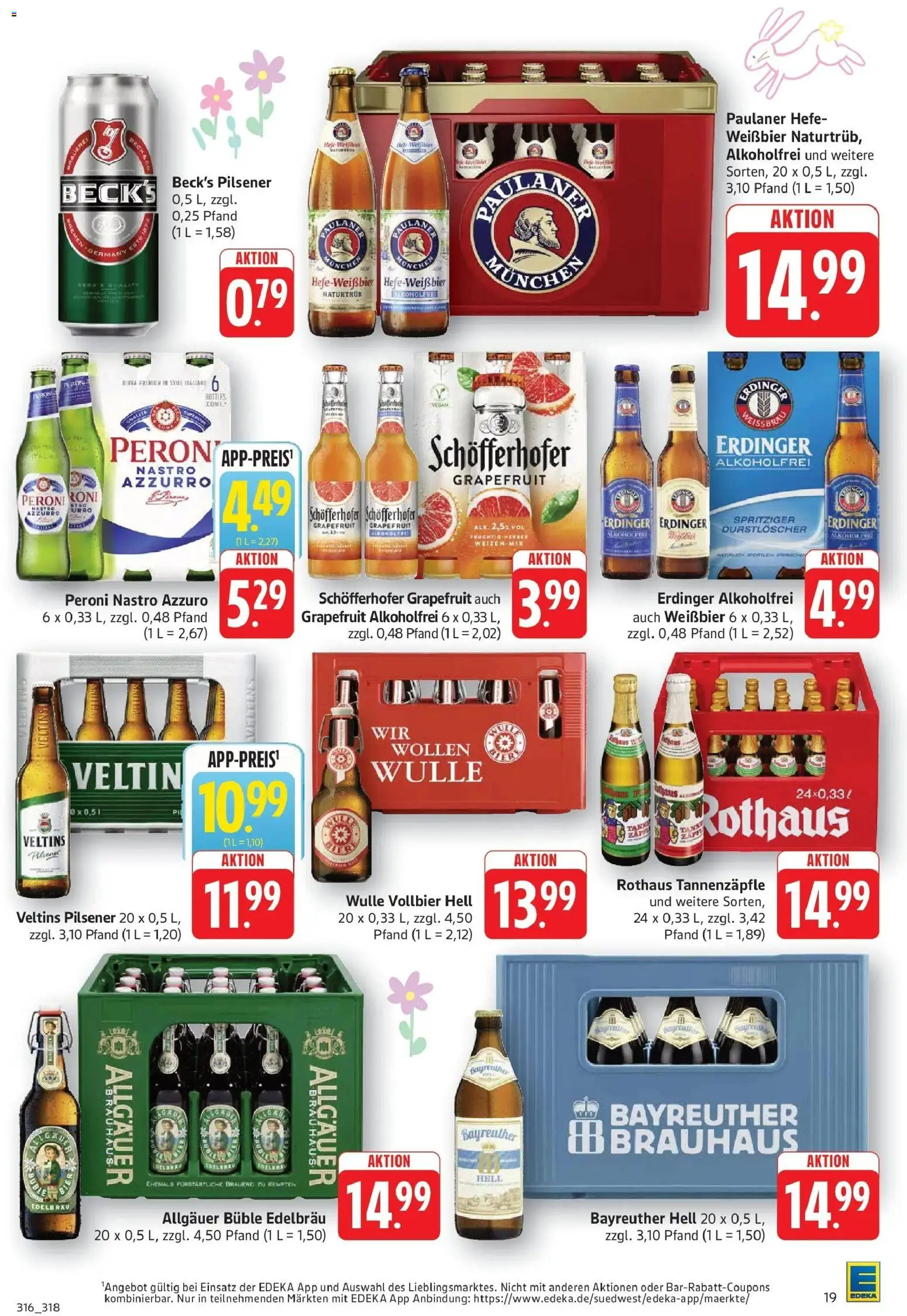 E center Prospekt Göppingen	 – gültig ab 23.03.2026 | Seite: 19 | Produkte: Bayreuther hell, Weißbier, Paulaner, Veltins