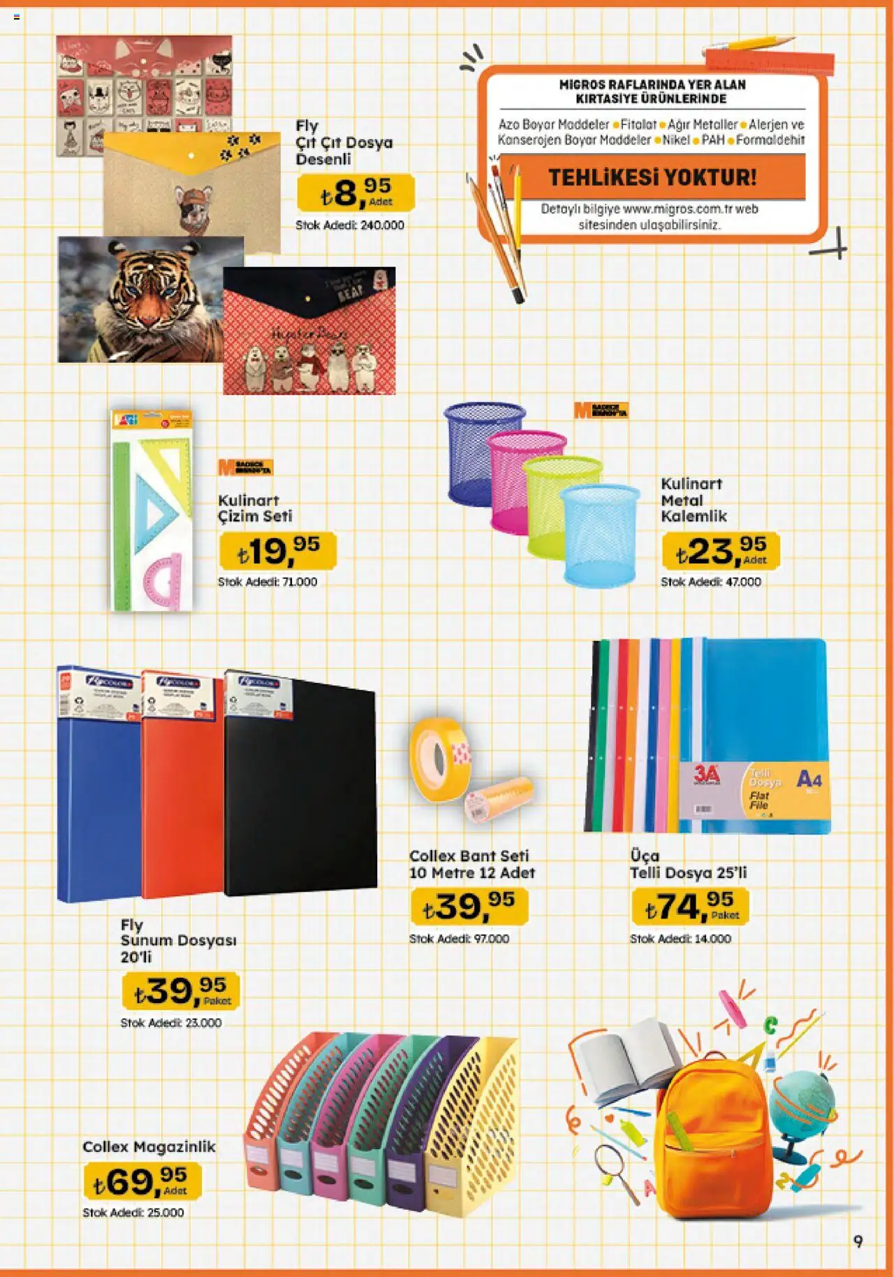 Migros Katalog - 5M Migroskop Dijital - 21.08.2025 tarihinden itibaren geçerlidir | Sayfa: 9 | Ürünler: Magazinlik, Kalemlik, Sunum dosyası, Bant