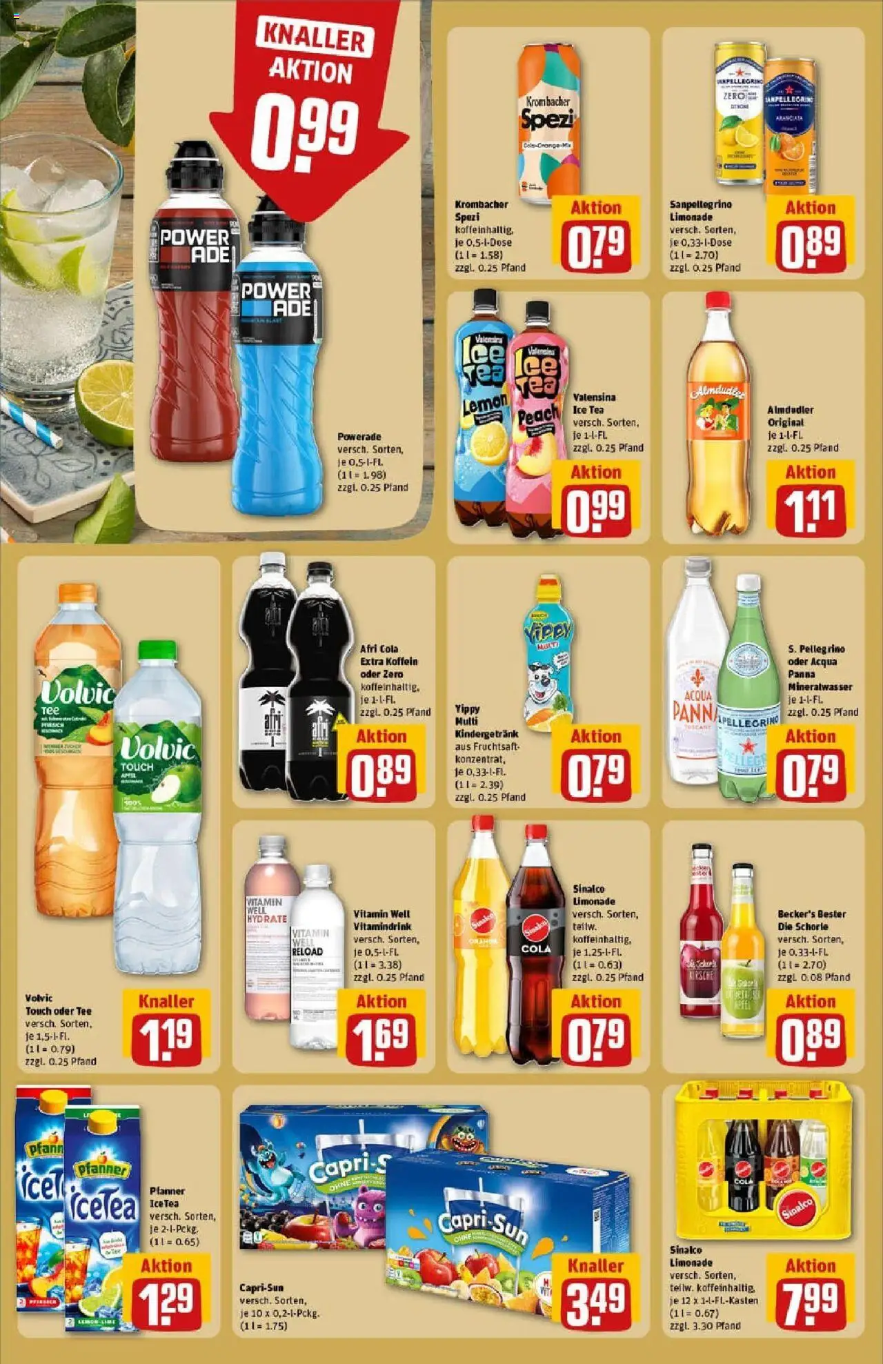 Rewe prospekt Bad Zwischenahn	 - gültig ab dem 20.07.2025 | Seite: 16 | Produkte: Sinalco, Cola, Powerade, Krombacher