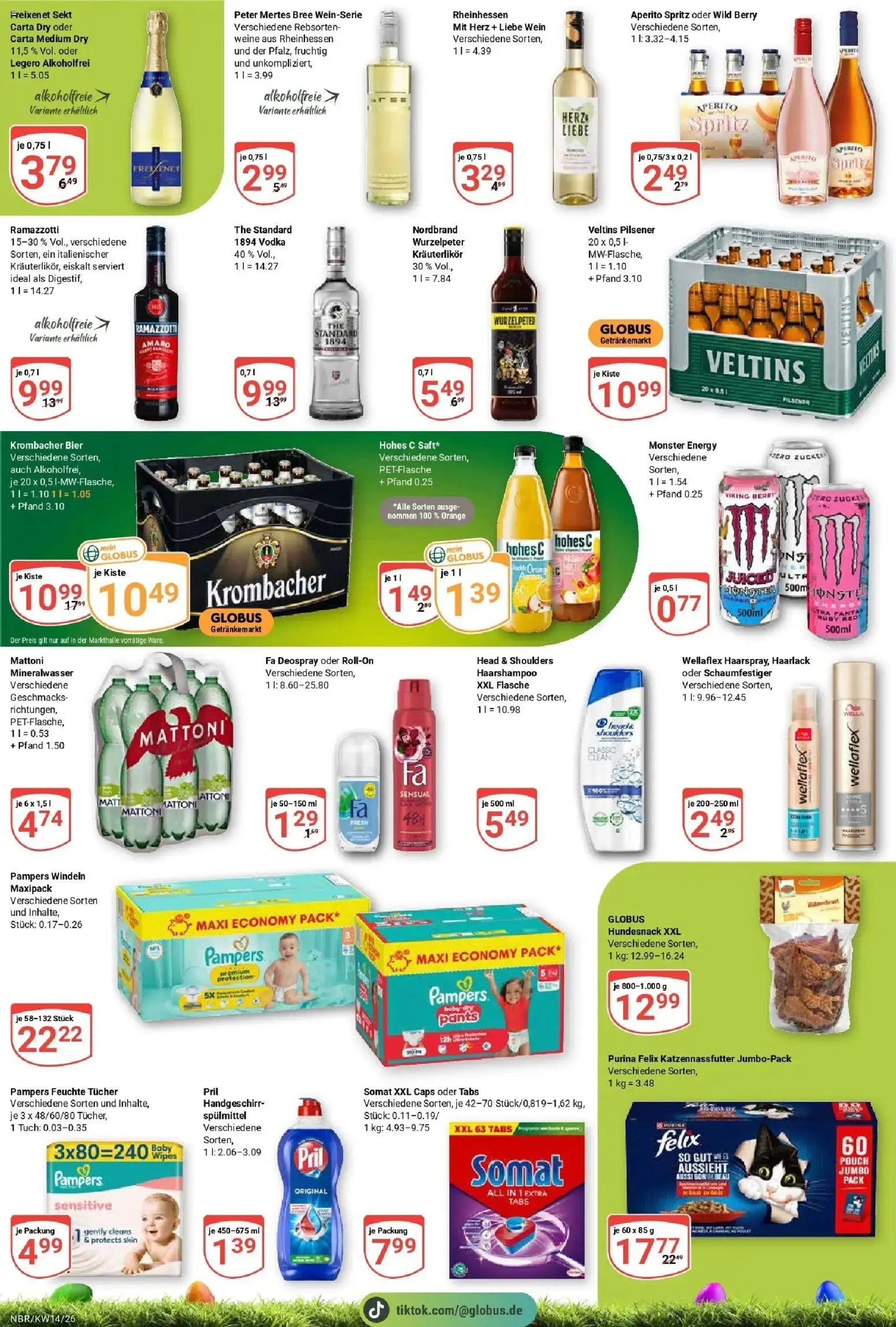 Globus prospekt Neubrandenburg	 – gültig ab 30.03.2026 | Seite: 11 | Produkte: Freixenet, Krombacher, Wein, Vodka