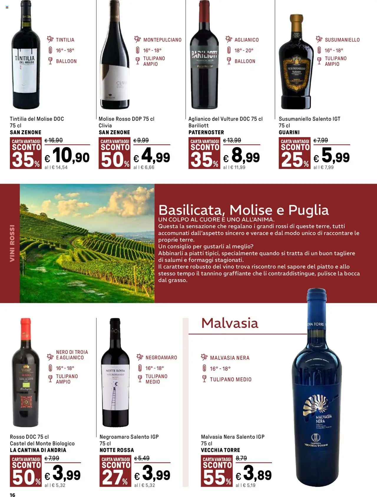 Volantino Iper del 13.10.2025 | Pagina: 16 | Prodotti: Vino, Tagliere, Piatto