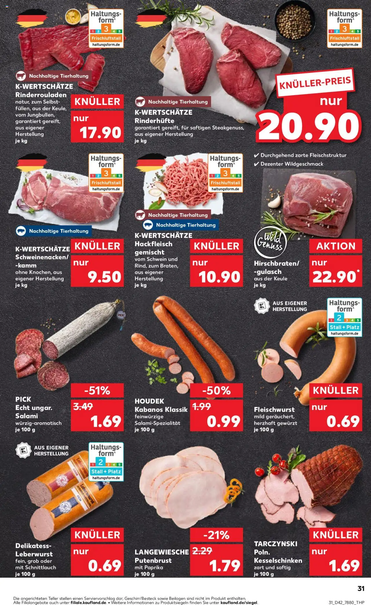 Kaufland prospekt Hamburg	 – gültig ab 16.10.2025 | Seite: 31 | Produkte: Paprika, Gulasch, Salami, Hackfleisch