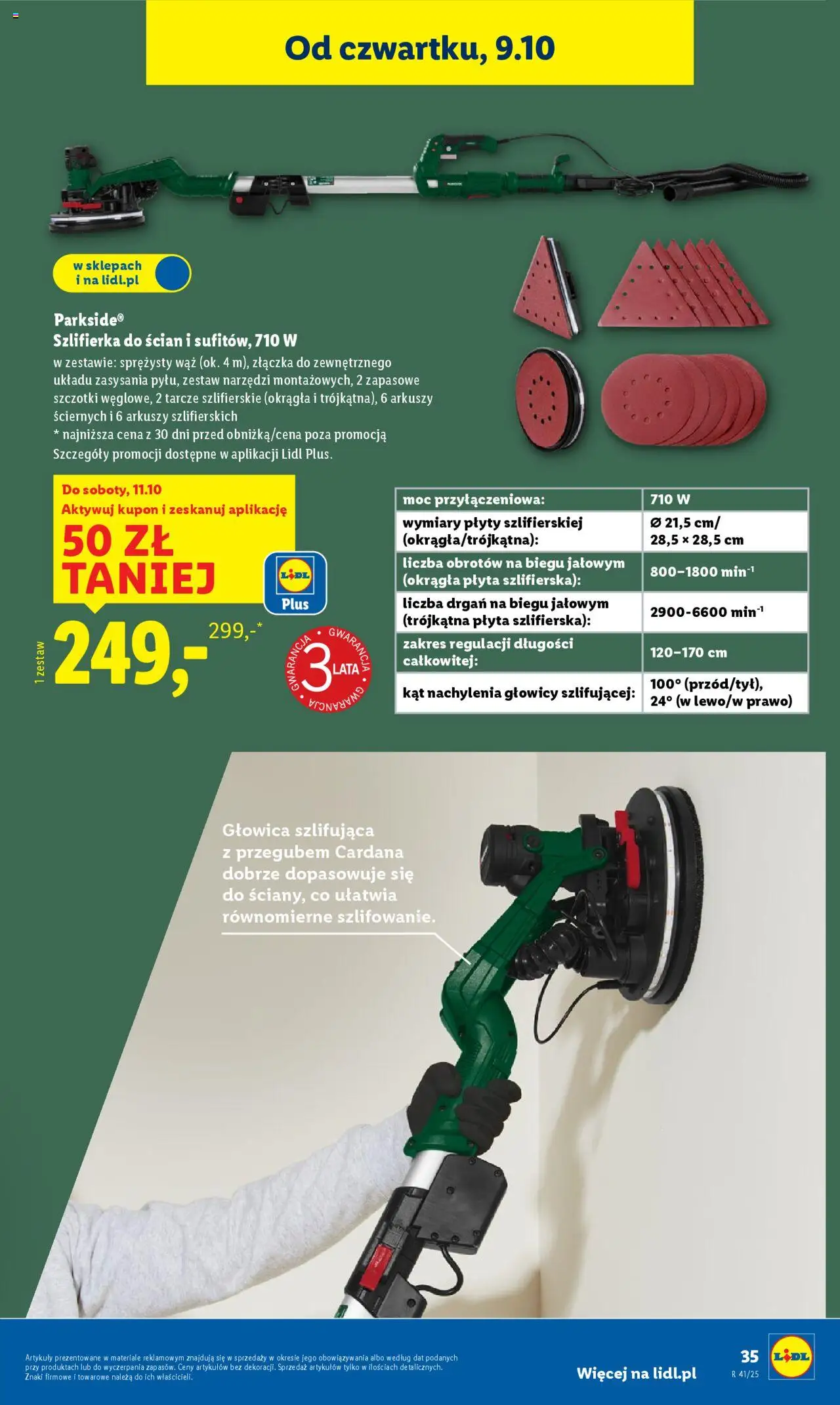 Lidl Katalog od 06.10.2025 | Strona: 39 | Produkty: Zestaw narzędzi, Plyty, Szlifierka