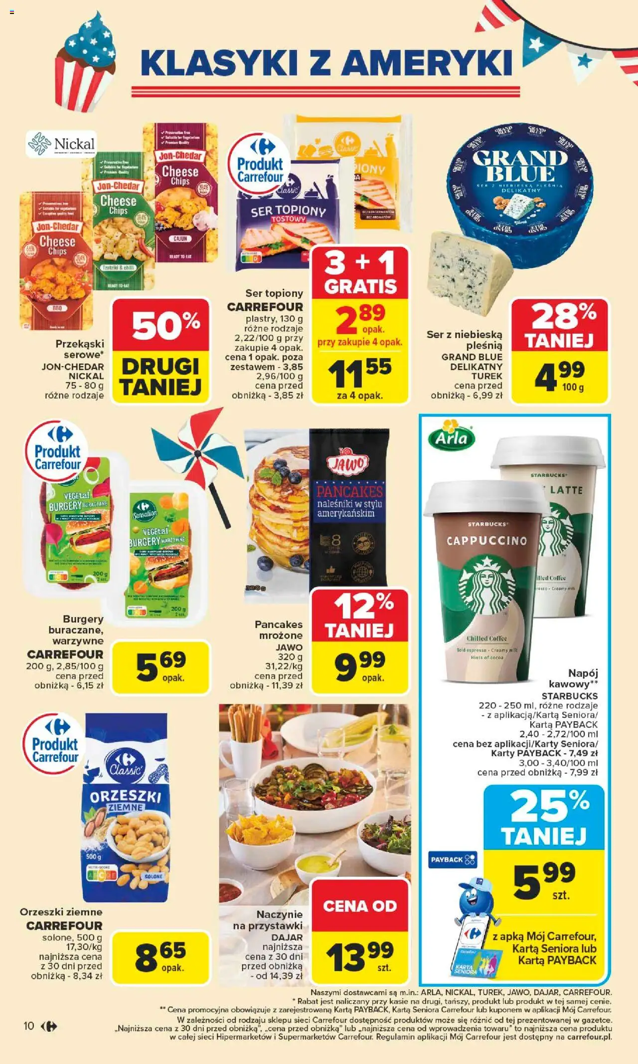 Carrefour Gazetka - Kuchnia amerykańska od 26.05.2025 | Strona: 10 | Produkty: Karta, Cappuccino, Ser, Pancakes