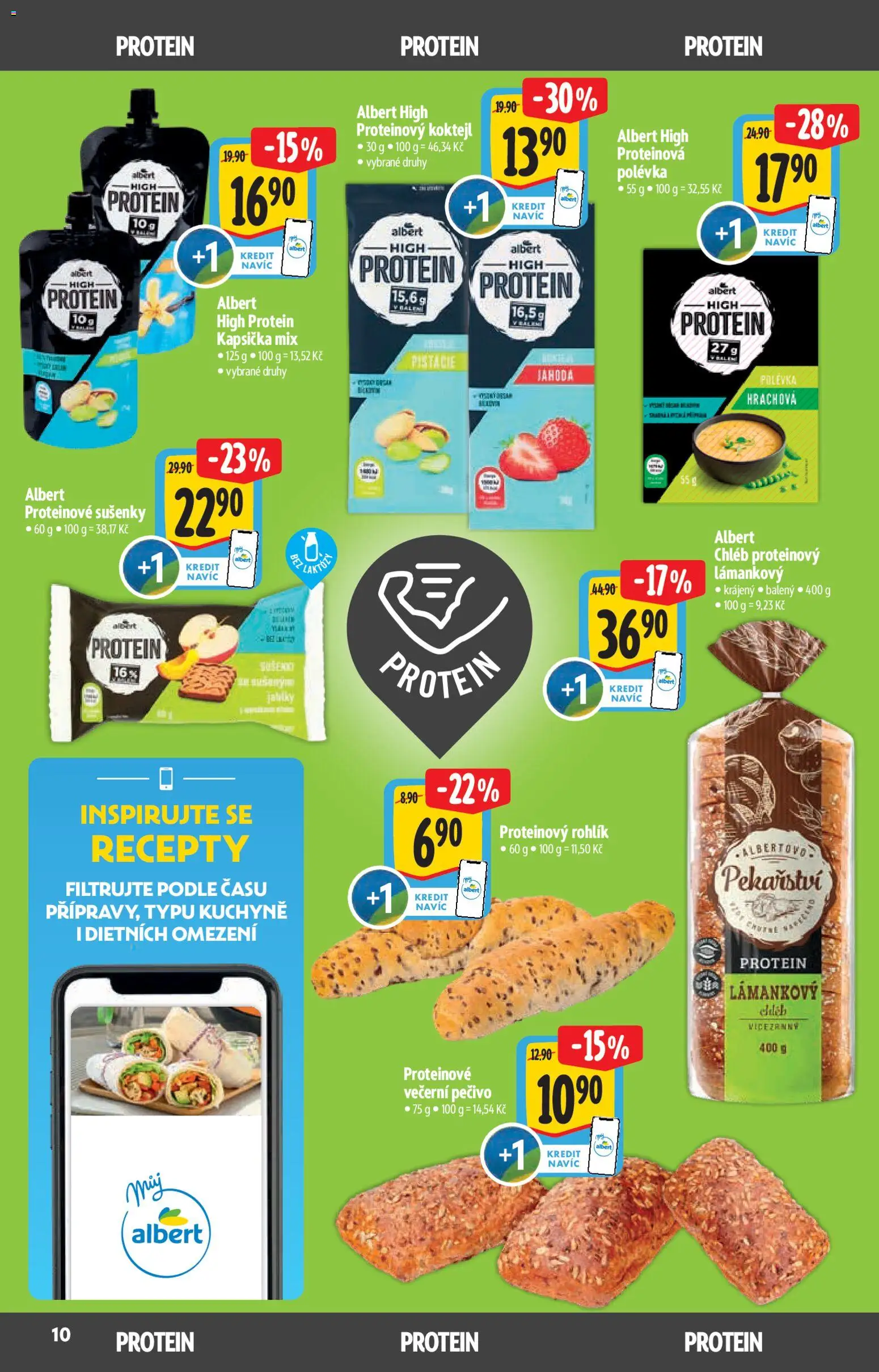 Albert katalog - Supermarket od 14.01.2026 | Strana: 10 | Produkty: Chléb, Rohlík, Pistácie, Kuchyně