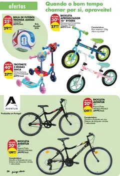 Pré-visualização Pingo Doce folheto Bazar Páscoa válido de 03.03.2026 | Página: 34 | Produtos: Quadro, Bicicleta, Trotinete