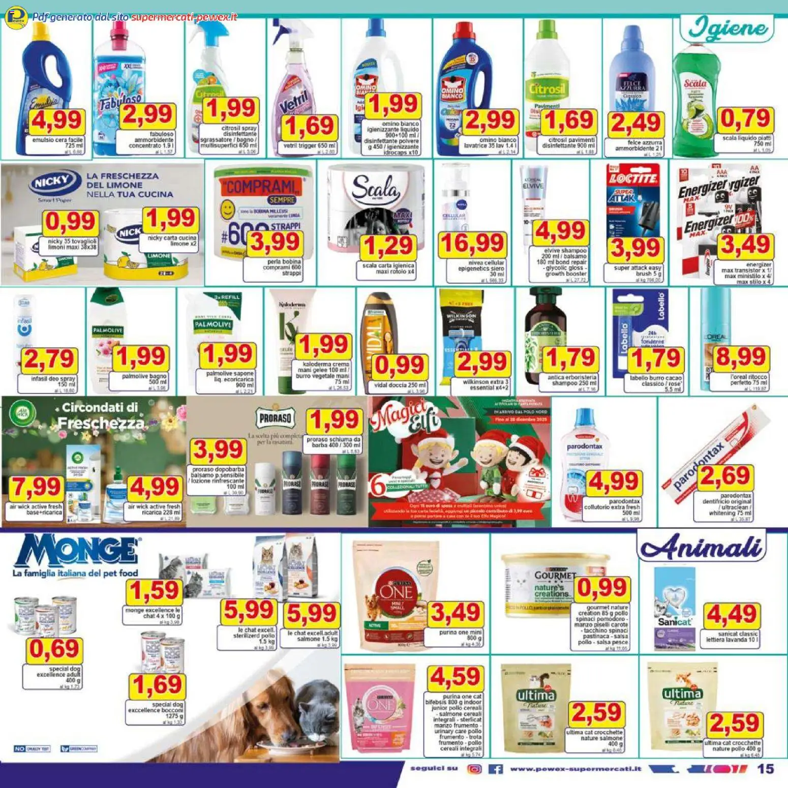 Volantino Pewex del 27.11.2025 | Pagina: 15 | Prodotti: Shampoo, Sapone, Sgrassatore, Lavatrice