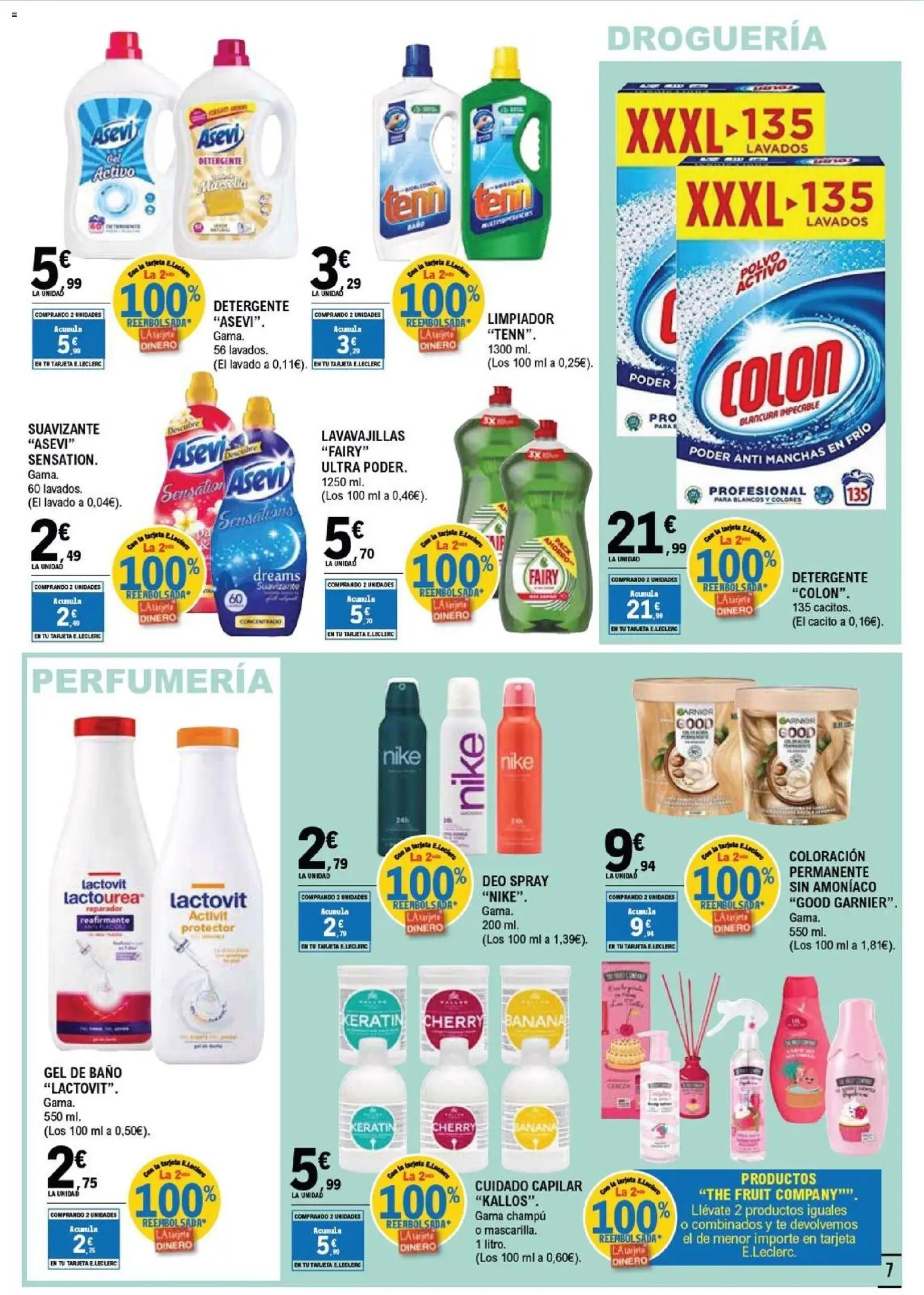 E.Leclerc - Salamanca │ válido desde el 18.02.2026 | Página: 7 | Productos: Champú, Detergente, Gel de baño, Suavizante