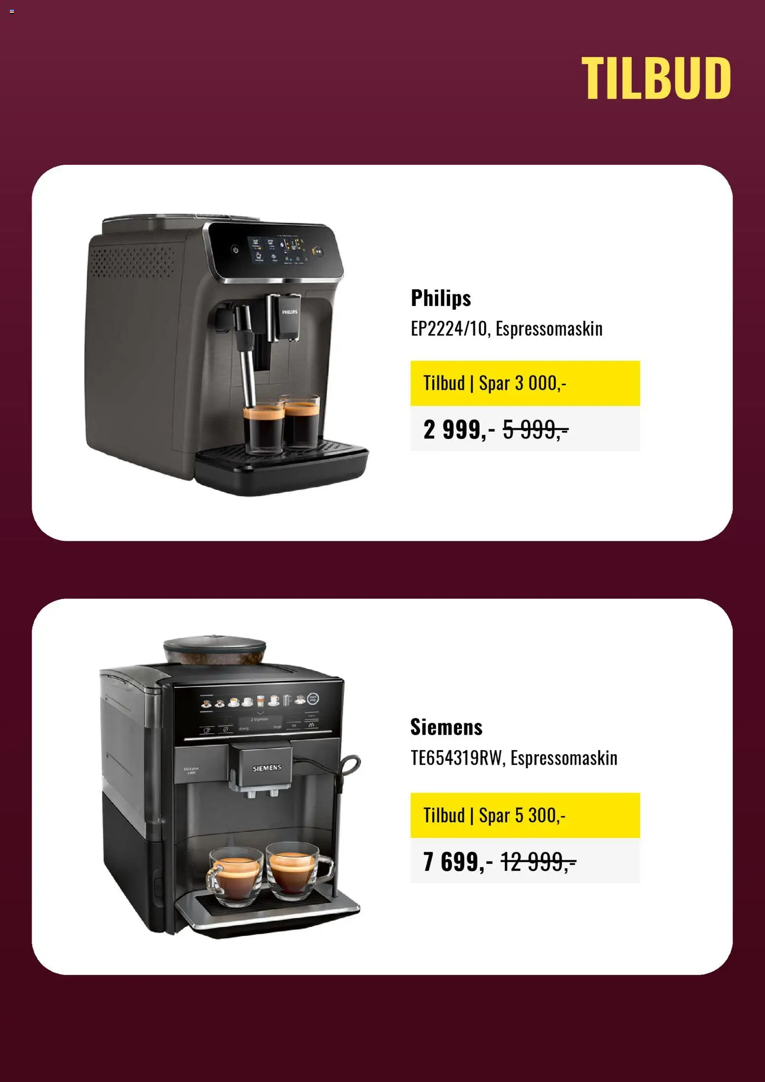 {H1} | Side: 3 | Produkter: Espressomaskin