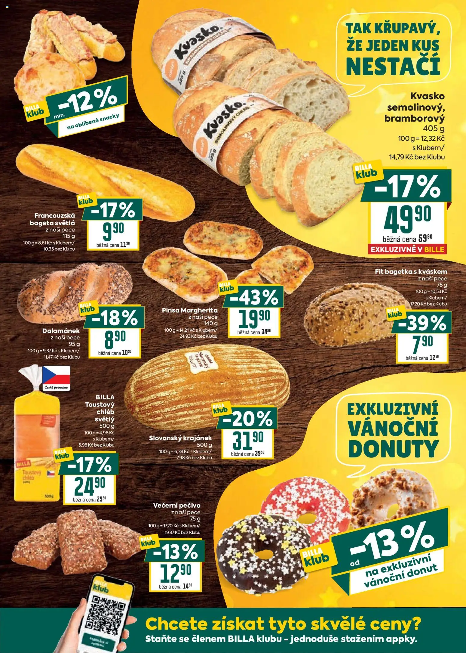 Billa Velký leták od 10.12.2025 | Strana: 9 | Produkty: Donut, Chléb, Pečivo, Pinsa