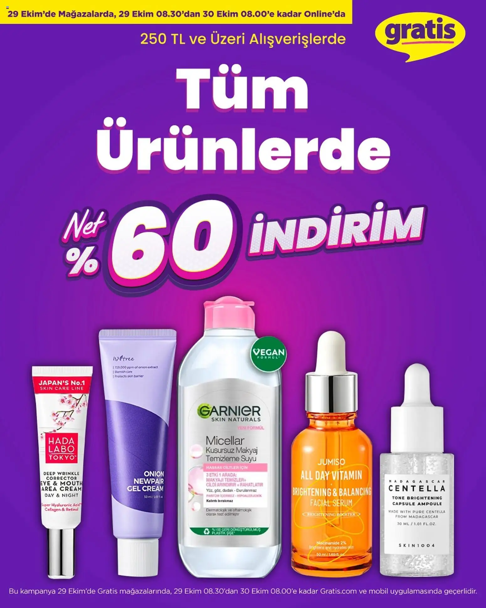 Gratis Tüm Ürünlerde NET %60 İNDİRİM  - 29.10.2025 tarihinden itibaren geçerlidir | Sayfa: 13 | Ürünler: Parfüm, Makyaj